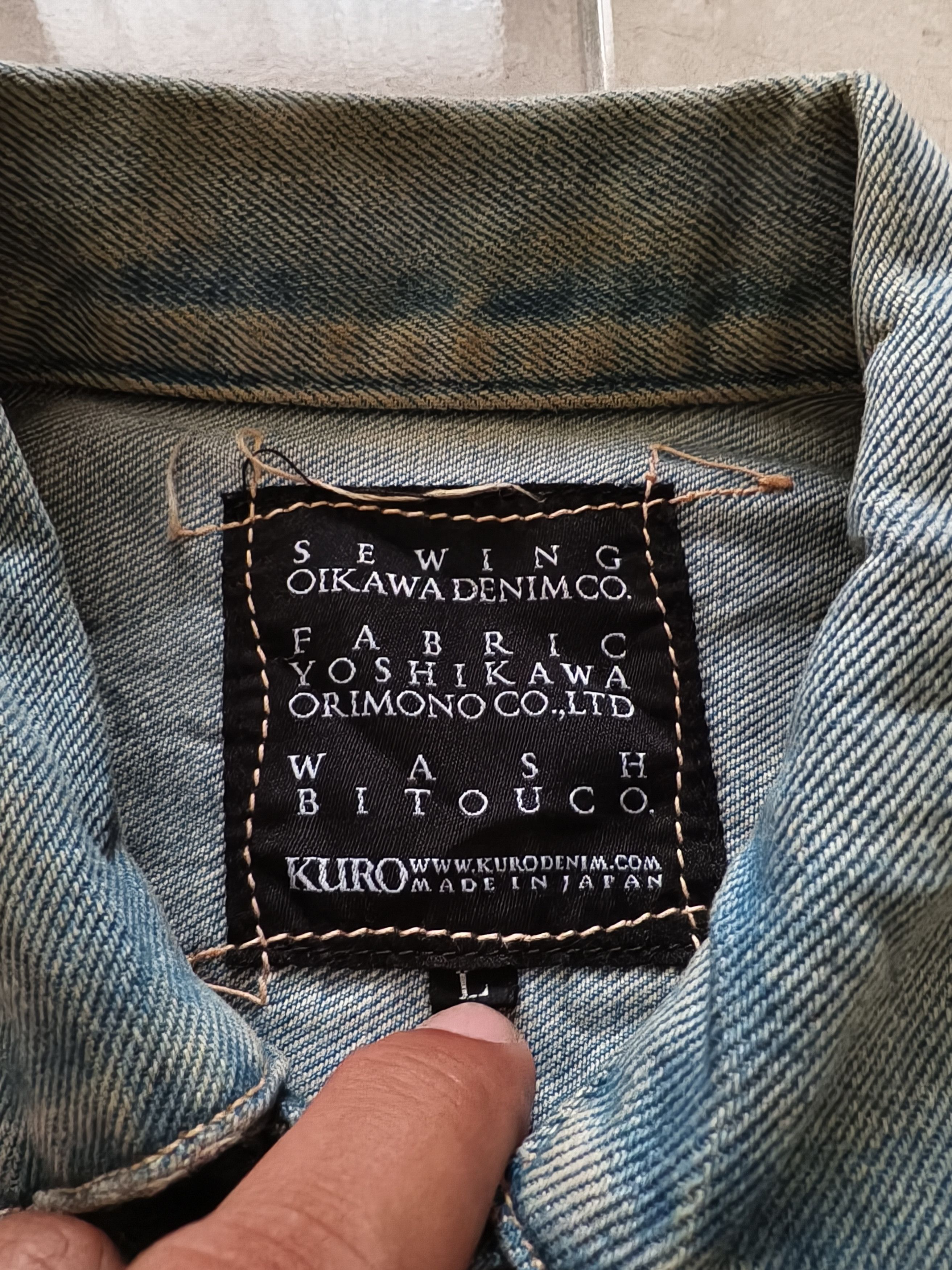 Japanese Brand × KURO 🔥STEALS🔥Very Rare KURO Denim Type 1 Denim Jacket Size US S / EU 44-46 / 1 - 5 Thumbnail