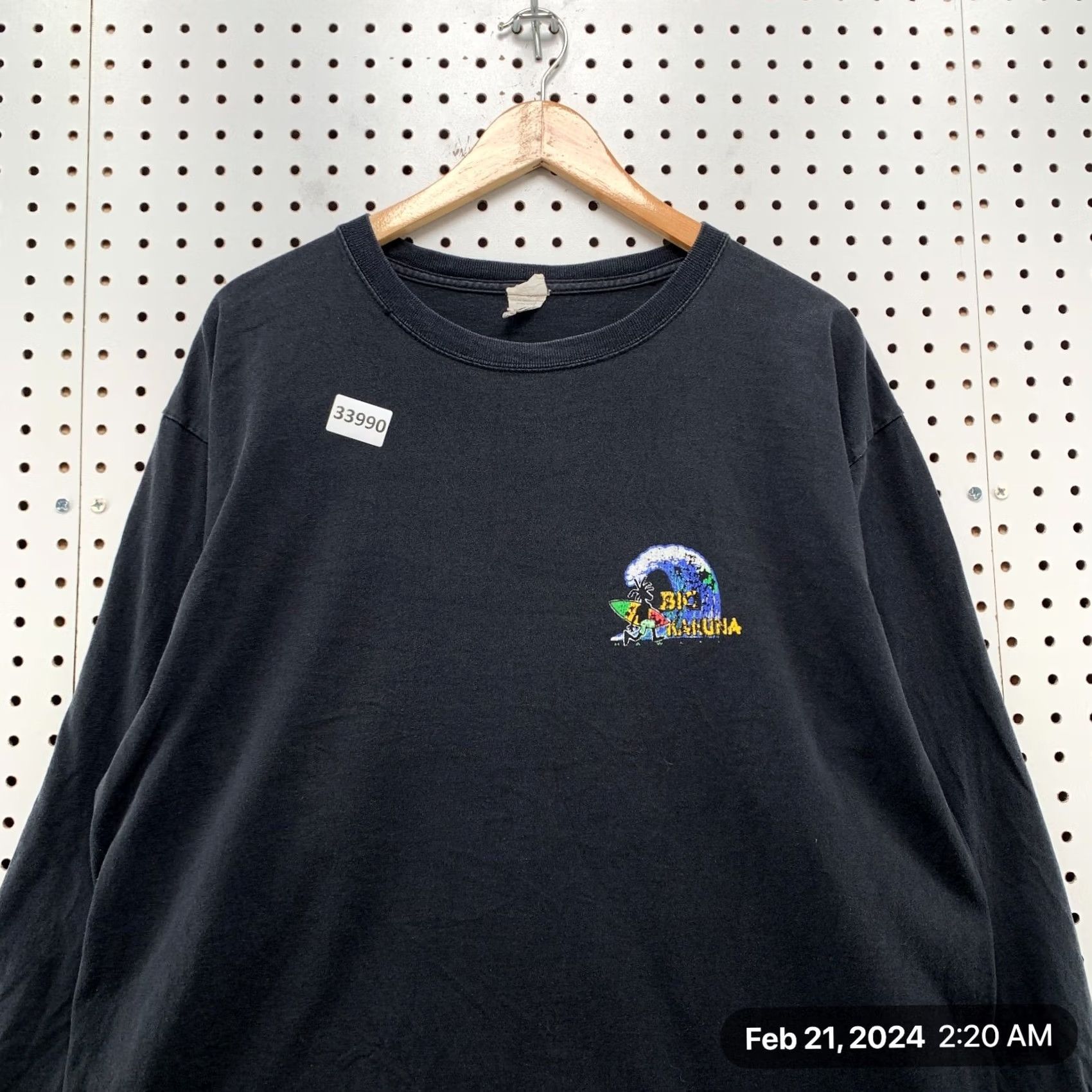 Delta VINTAGE Big Kahuna Maui Hawaii Shirt Mens XL Black Long Sleeve Surfer Size US XL / EU 56 / 4 - 6 Thumbnail