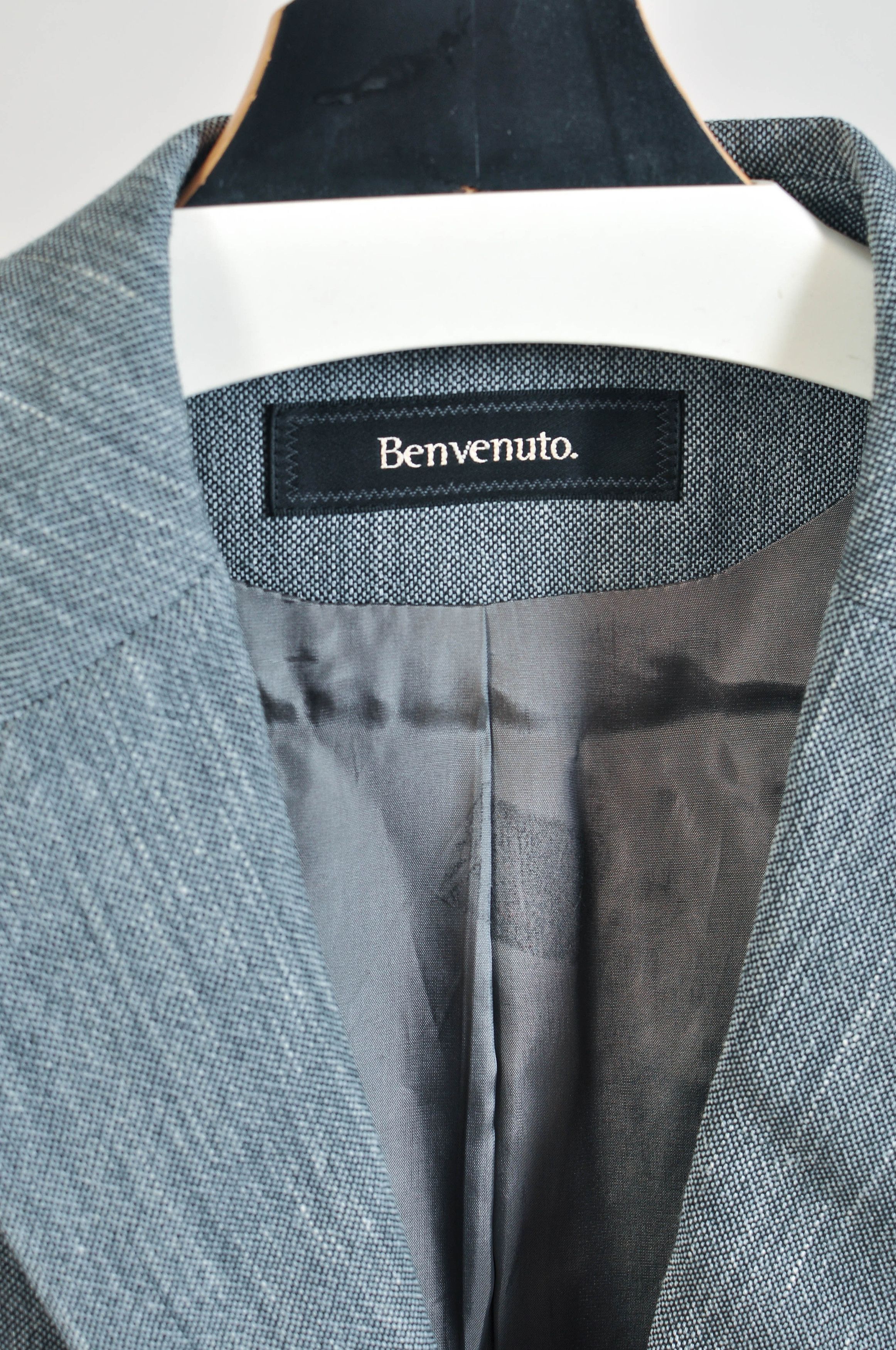 BENVENUTO. Benvenuto Grey Blazer Jacket Size 44L - 3 Thumbnail