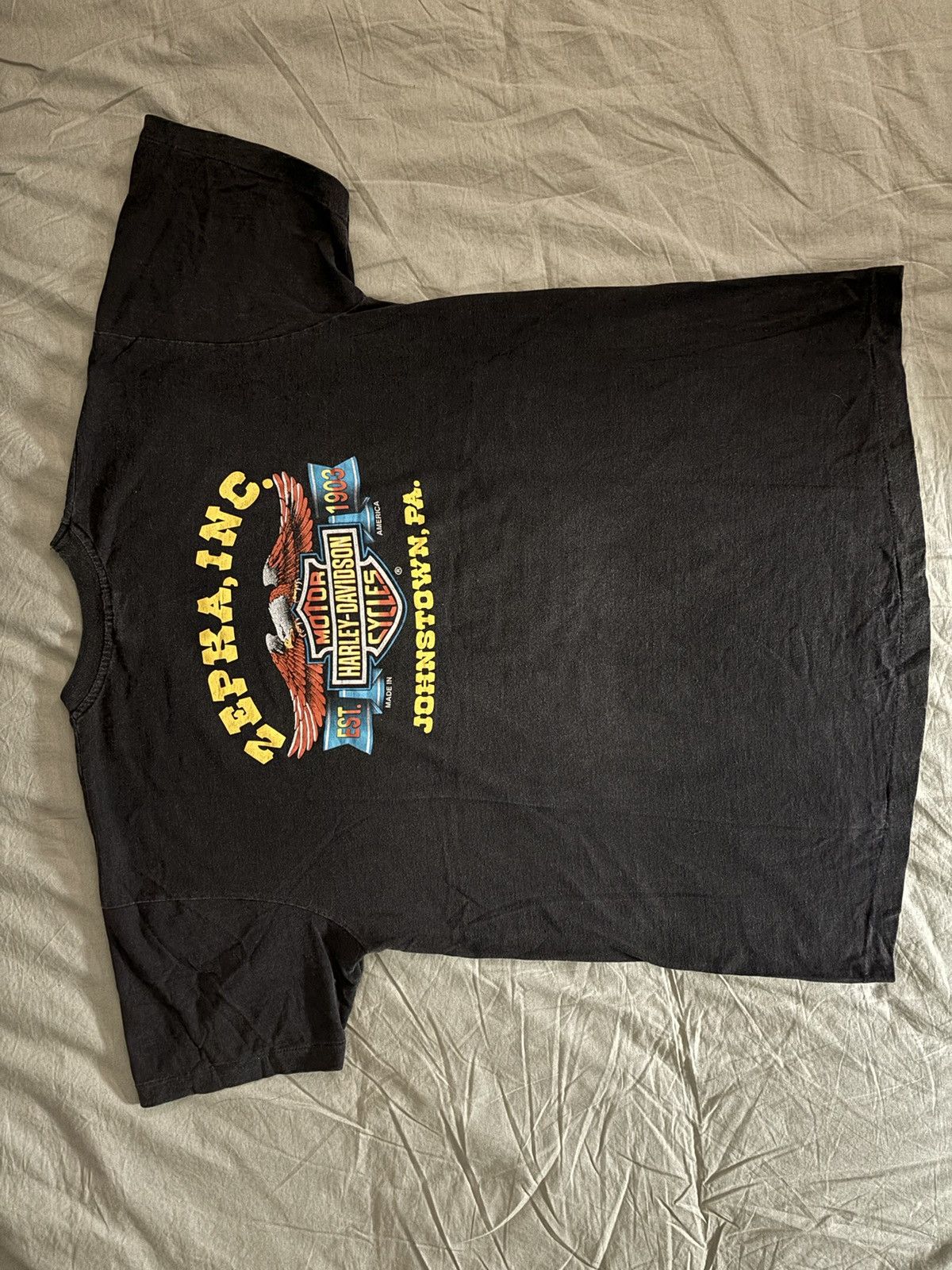 Harley Davidson × Vintage 1989 Harley Davidson T-Shirt Size US XL / EU 56 / 4 - 2 Thumbnail