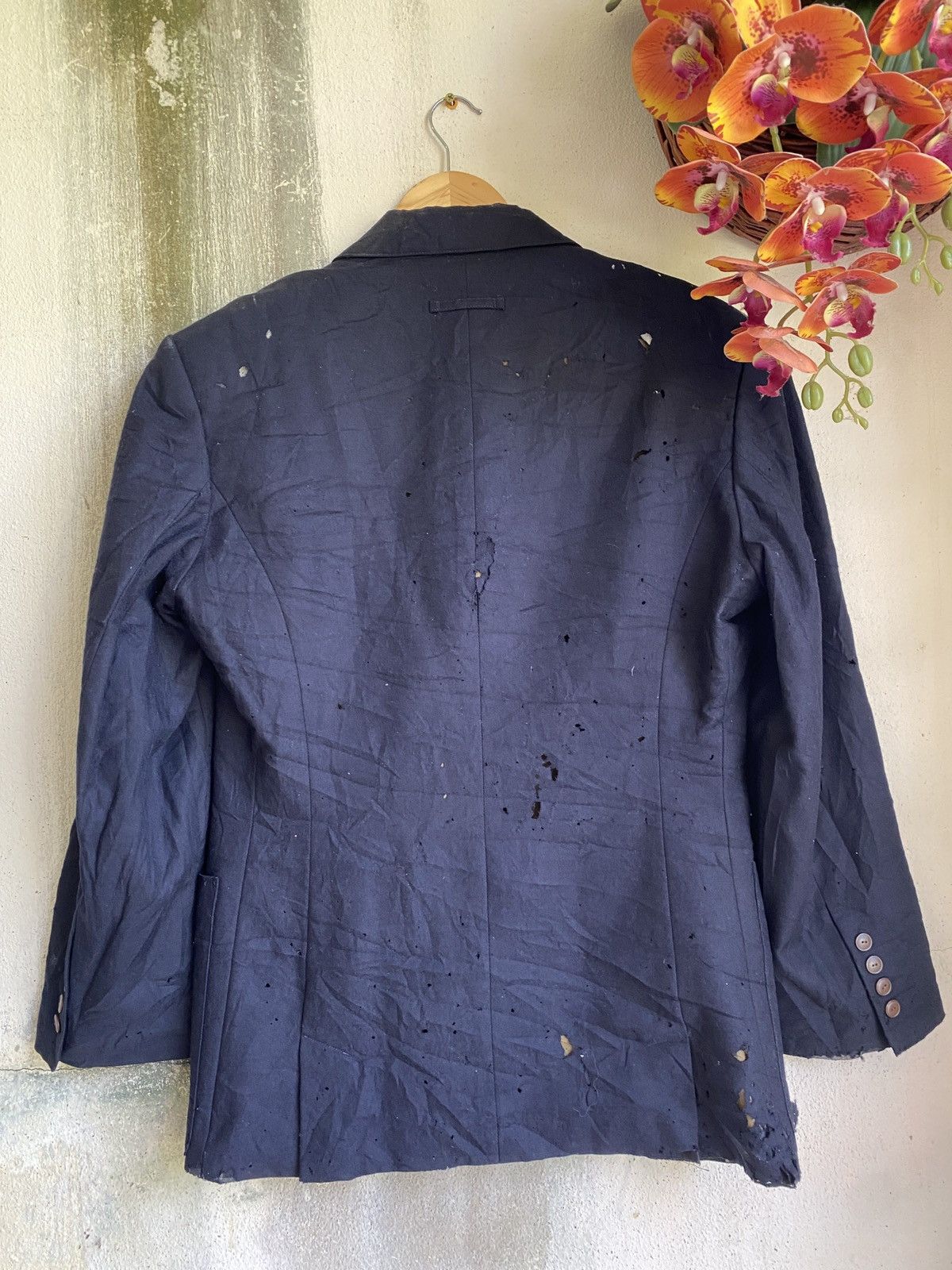 Japanese Brand × Jean Paul Gaultier ✨Steals✨Jean Paul Gaultier Homme Blazers Distressed Size 48S - 3 Thumbnail