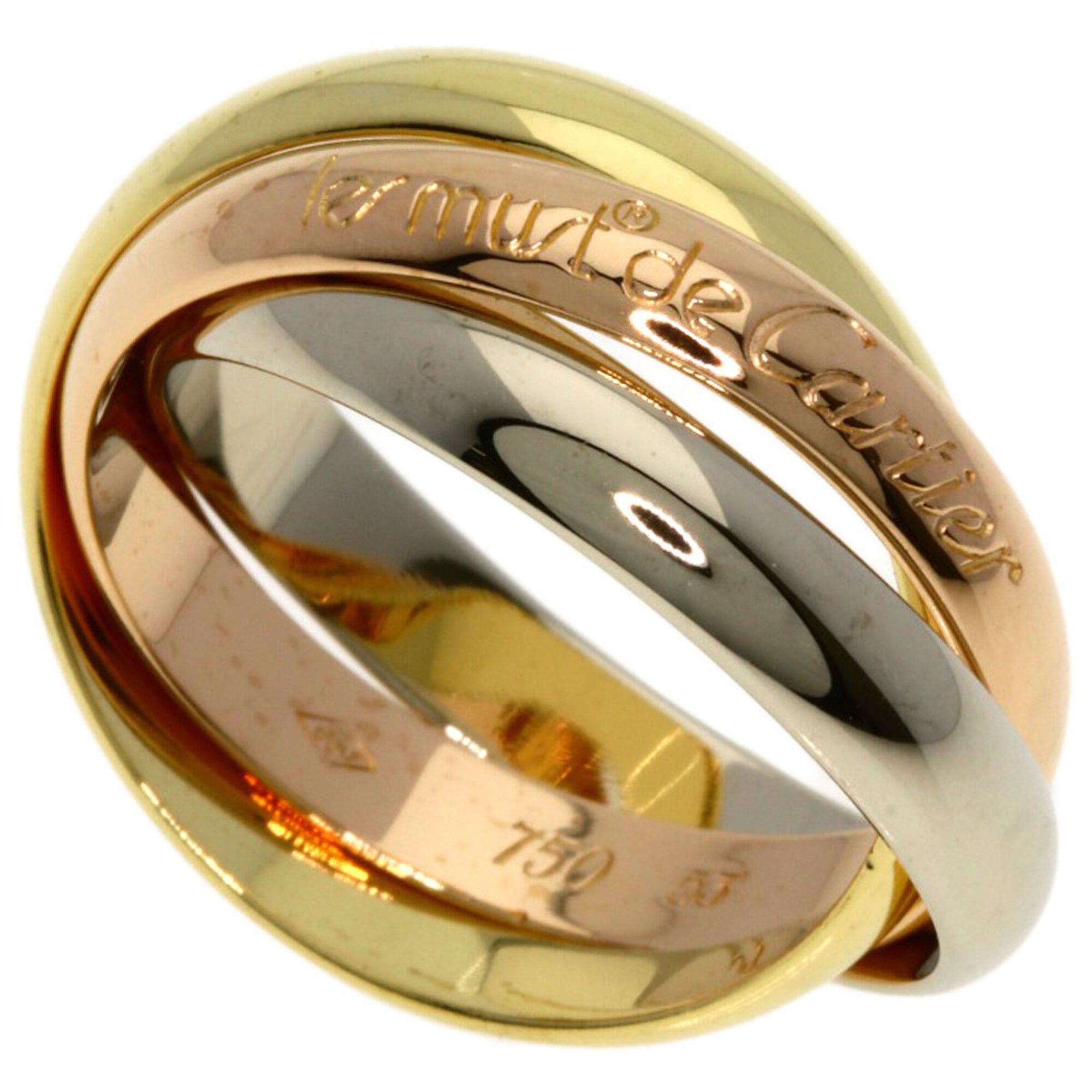 Cartier Cartier Trinity #53 Ring - 18K Yellow Gold/18K White Pink Gold Women's CARTIER Size ONE SIZE - 1 Thumbnail