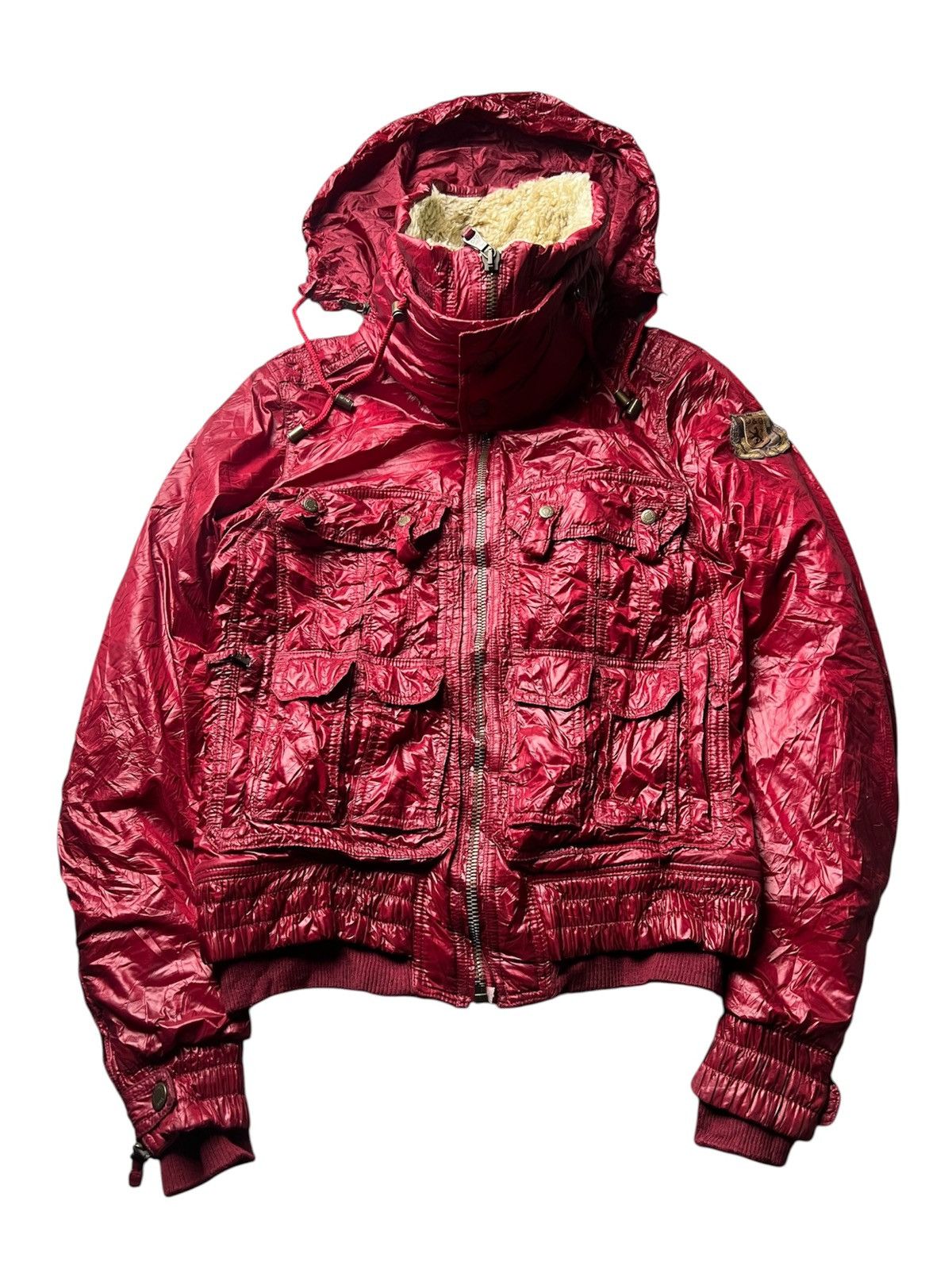 Dolce & Gabbana AW2008 Dolce & Gabbana Red Multi Pockets Cargo Puffer Jacket Size US M / EU 48-50 / 2 - 3 Thumbnail