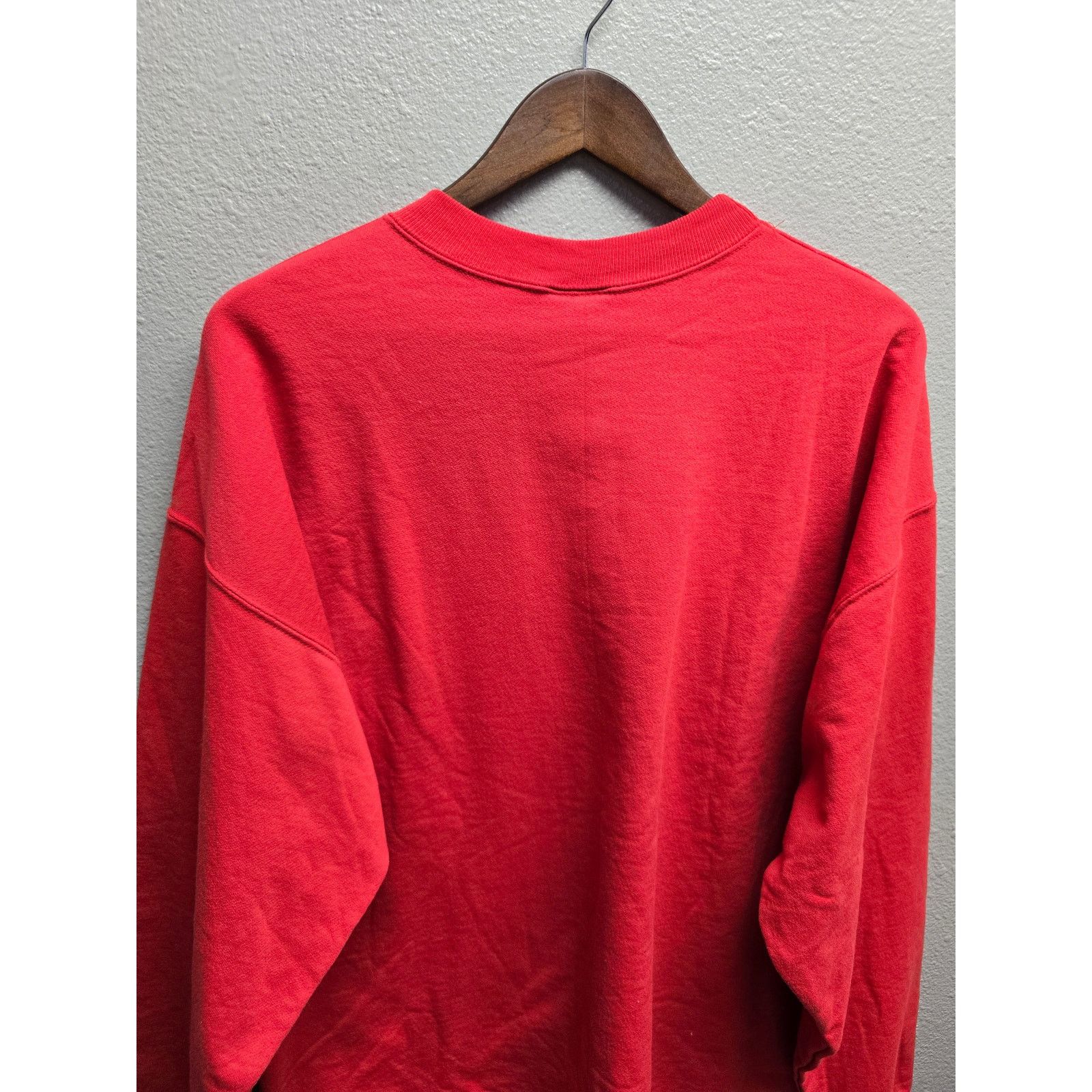 Vintage Vintage Blank Red Crewneck Sweatshirt Fashion Gear XXL 90s Size US XXL / EU 58 / 5 - 4 Thumbnail
