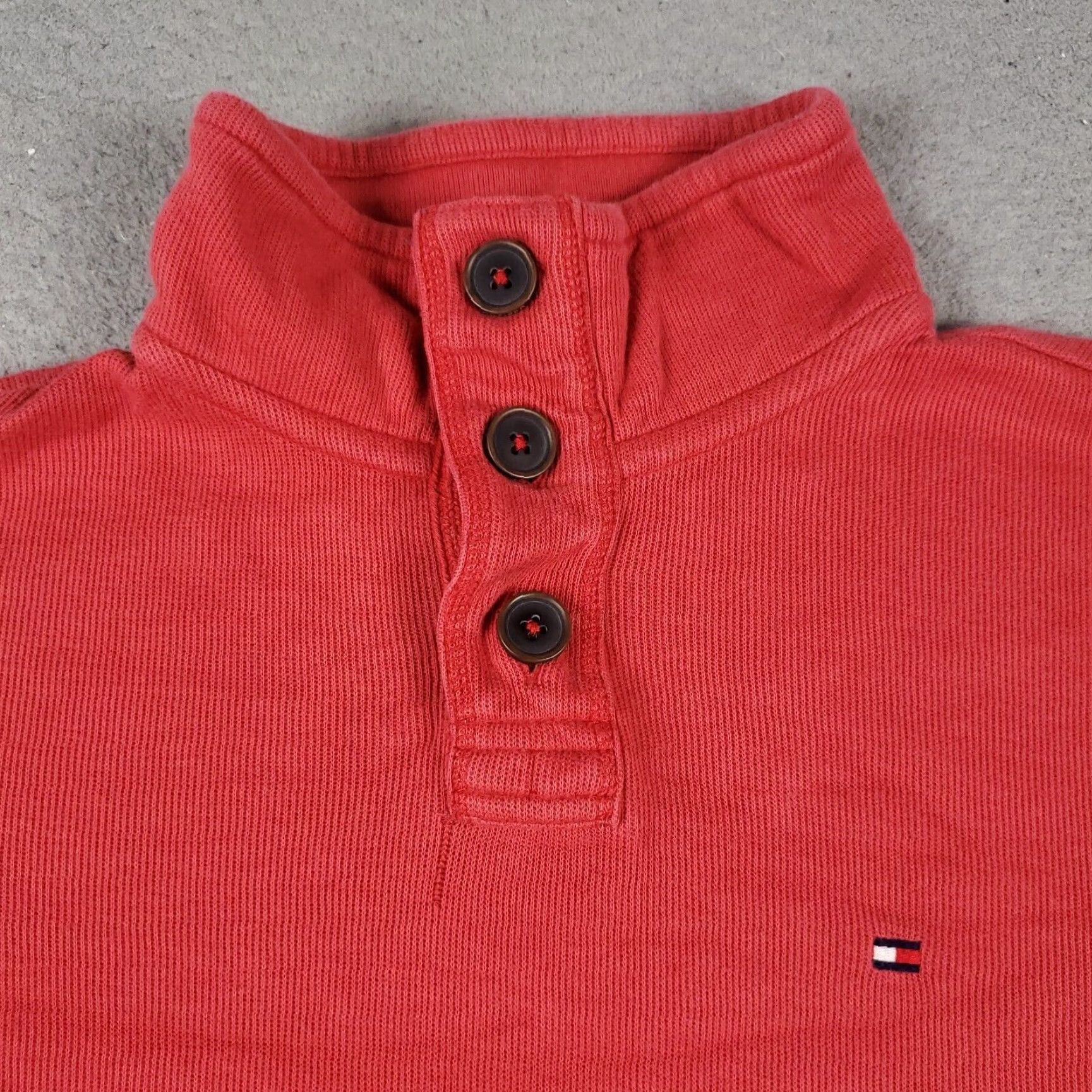 Tommy Hilfiger Mens Red Casual Tommy Hilfiger Medium Sweater Pullover Sweatshirt Size US M / EU 48-50 / 2 - 2 Thumbnail
