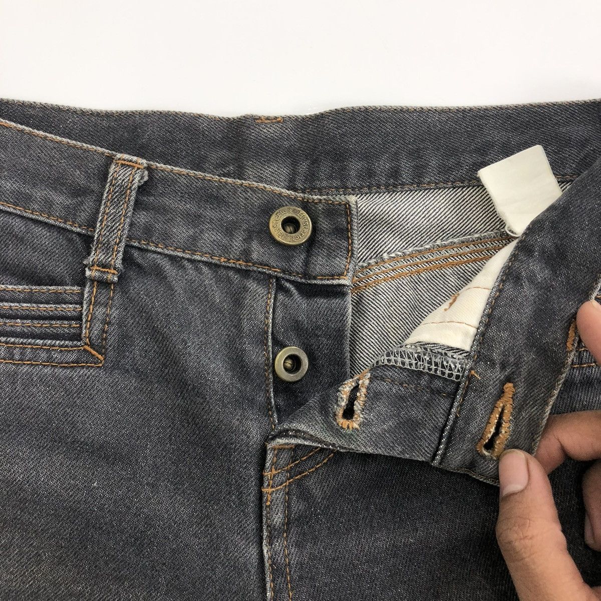 Hysteric Glamour × Japanese Brand × Yohji Yamamoto Hysteric Glamour Grey Skinny Jeans Size US 27 - 3 Thumbnail