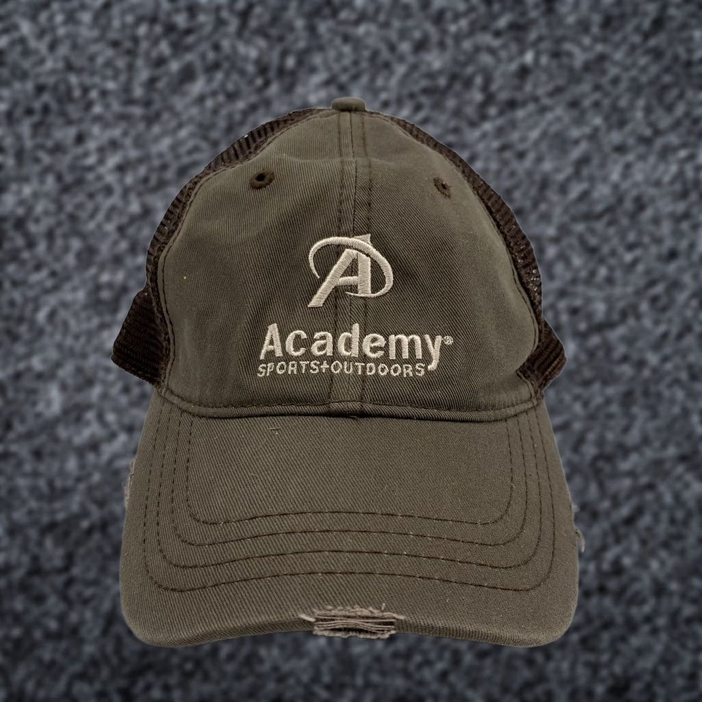 Vintage Academy Trucker Hat Men's Brown Khaki One Size New Adjustable Polyester Solid Sports Style Hat Size ONE SIZE - 1 Thumbnail