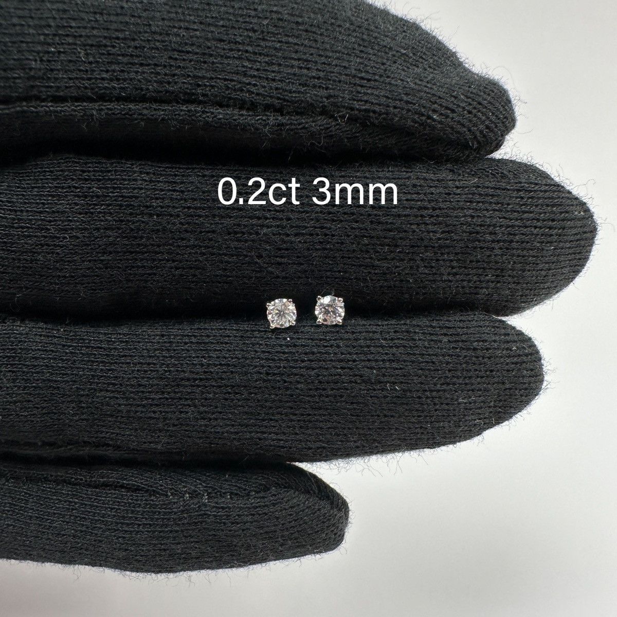 Sterling Silver Solid .925 Silver VVS Moissanite Screw-back Stud Earrings Size ONE SIZE - 1 Thumbnail