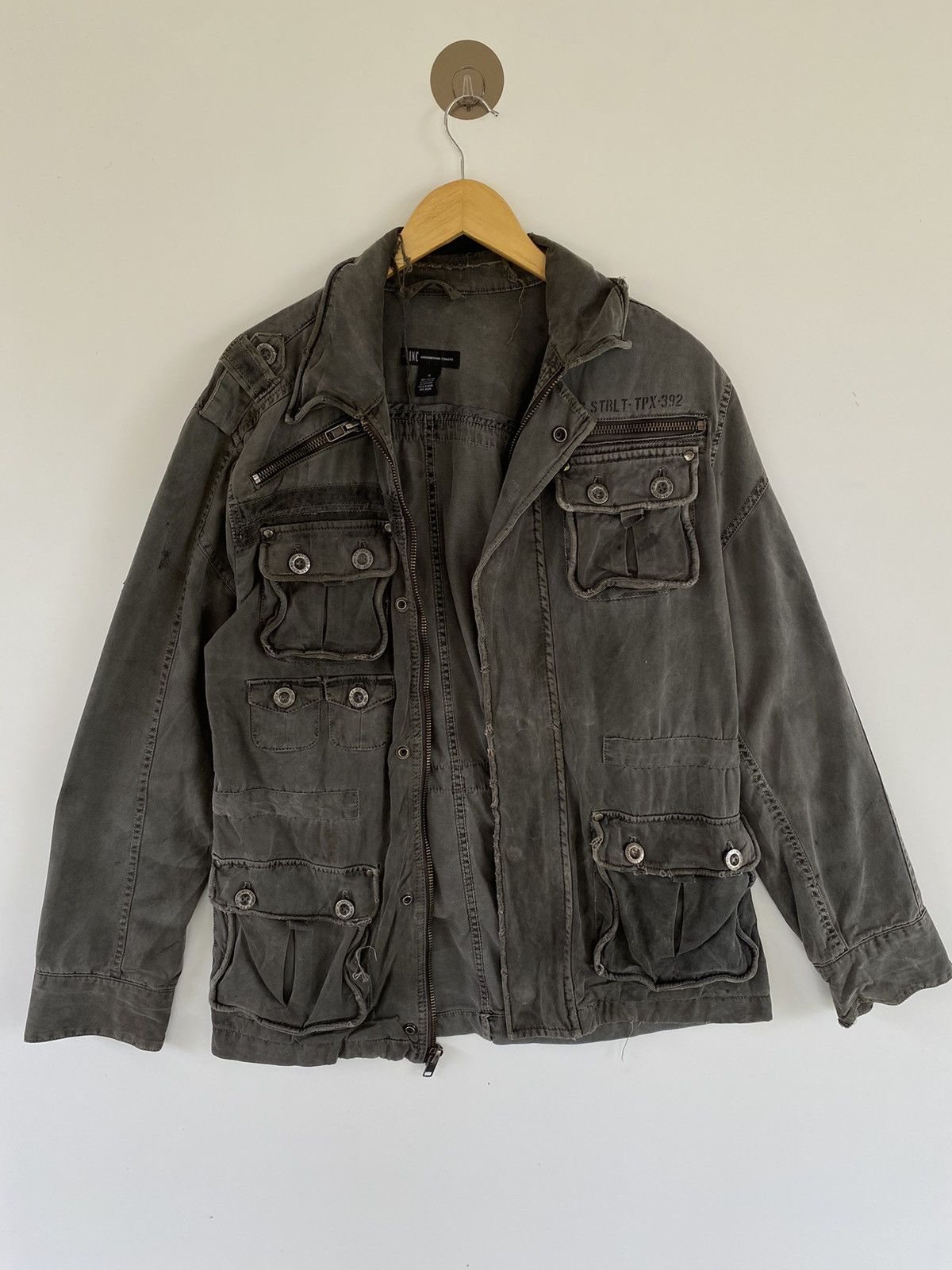 Japanese Brand × Vintage ✅️Vintage Cargo Jacket Pocket Mens Military Style Size US L / EU 52-54 / 3 - 1 Thumbnail