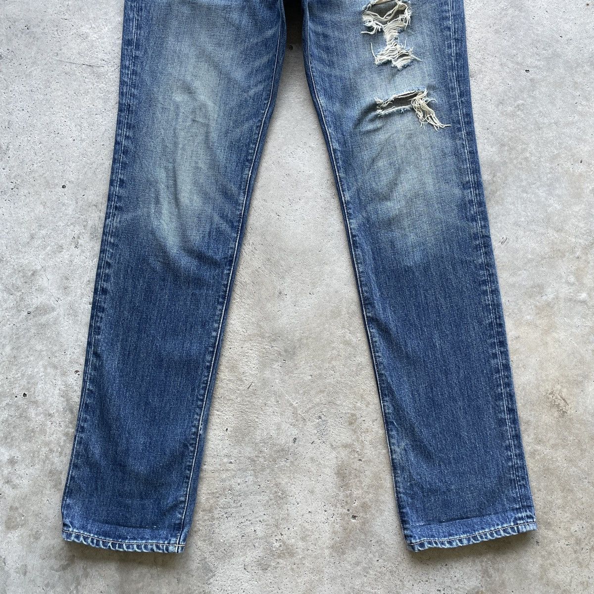 Abercrombie & Fitch Vintage A&F Skinny Ripped Jeans Distressed Denim Faded Pants Size US 31 - 4 Thumbnail
