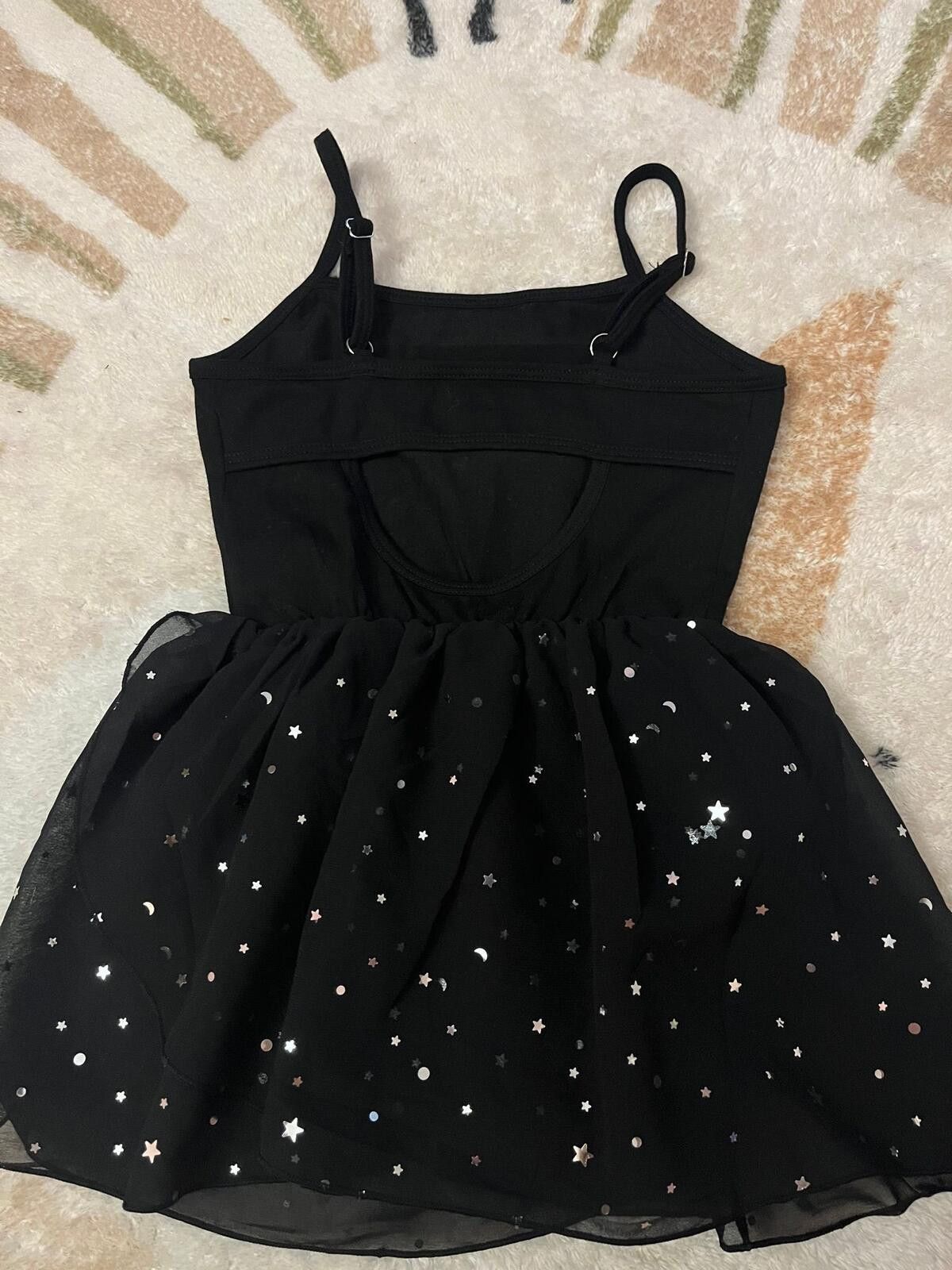 The Unbranded Brand Girls 3-4T Black Star Ballet Dance Leotard Dress NWT Size ONE SIZE - 2 Thumbnail