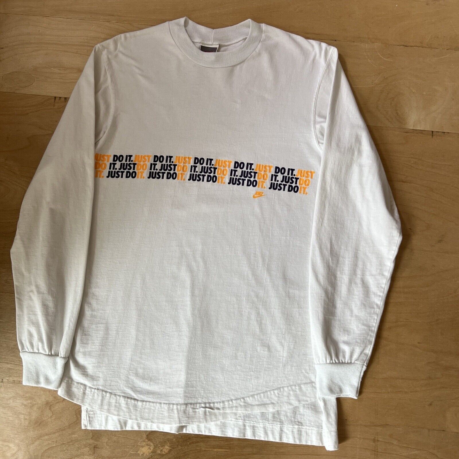 Nike × Vintage Vintage Nike Just Do It Shirt Small White 90s Long Sleeve Size US S / EU 44-46 / 1 - 7 Thumbnail