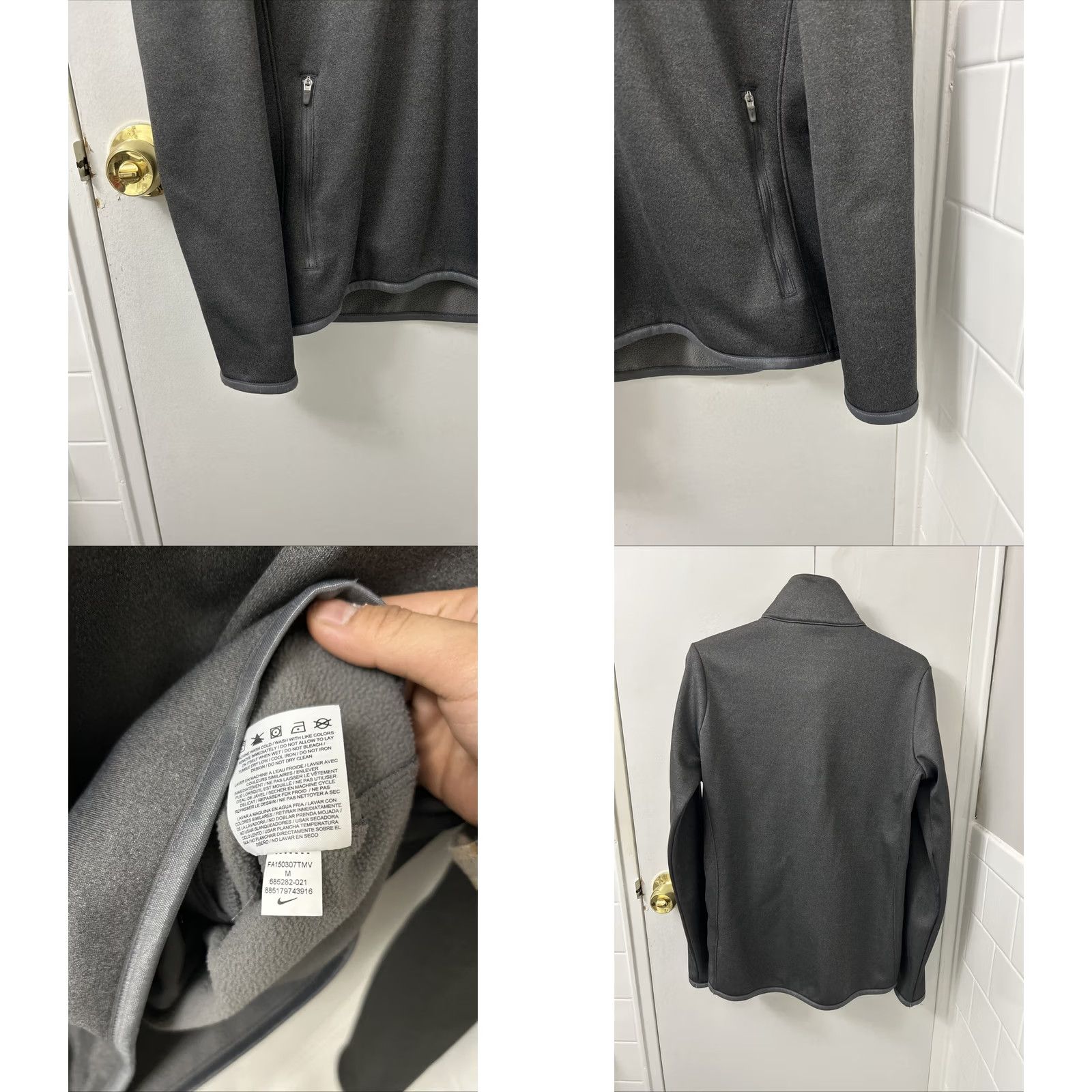 Nike Nike Therma Fit 1/4 Zip Pullover Shirt Womens Medium Gray Size M / US 6-8 / IT 42-44 - 8 Thumbnail