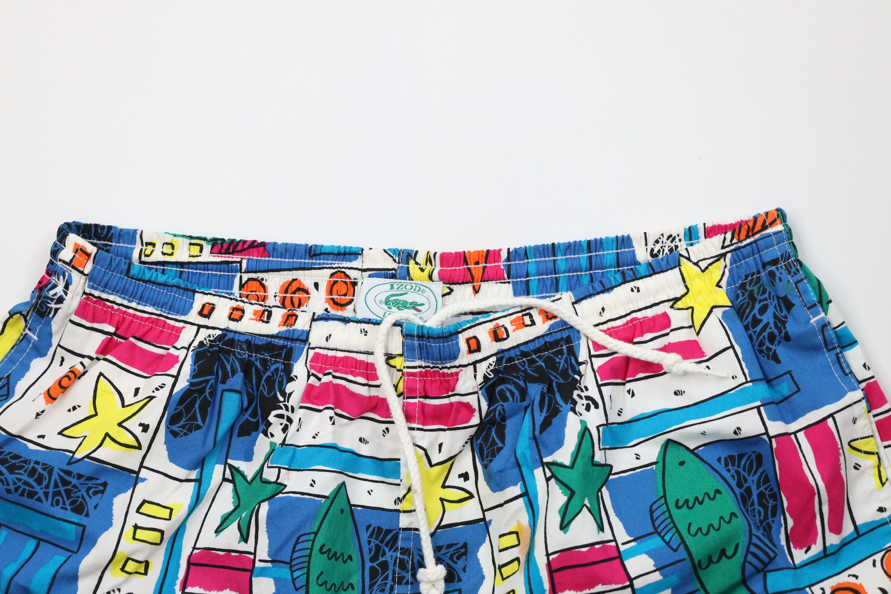Lacoste Vintage 80s Izod Lacoste Lined Shorts Swim Trunks Cotton Size US 34 / EU 50 - 2 Thumbnail