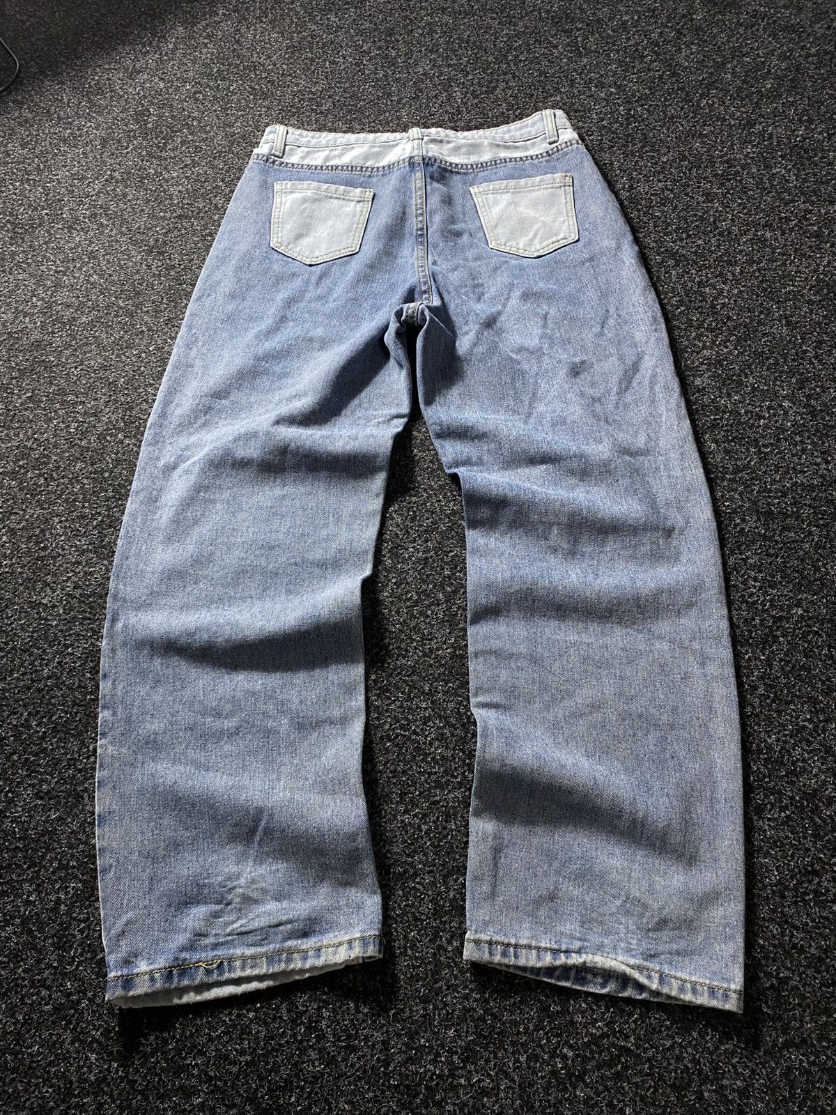 If Six Was Nine × Japanese Brand × Vintage Vintage 90s Y2K Patchwork Jeans baggy pants Size 31" - 6 Thumbnail