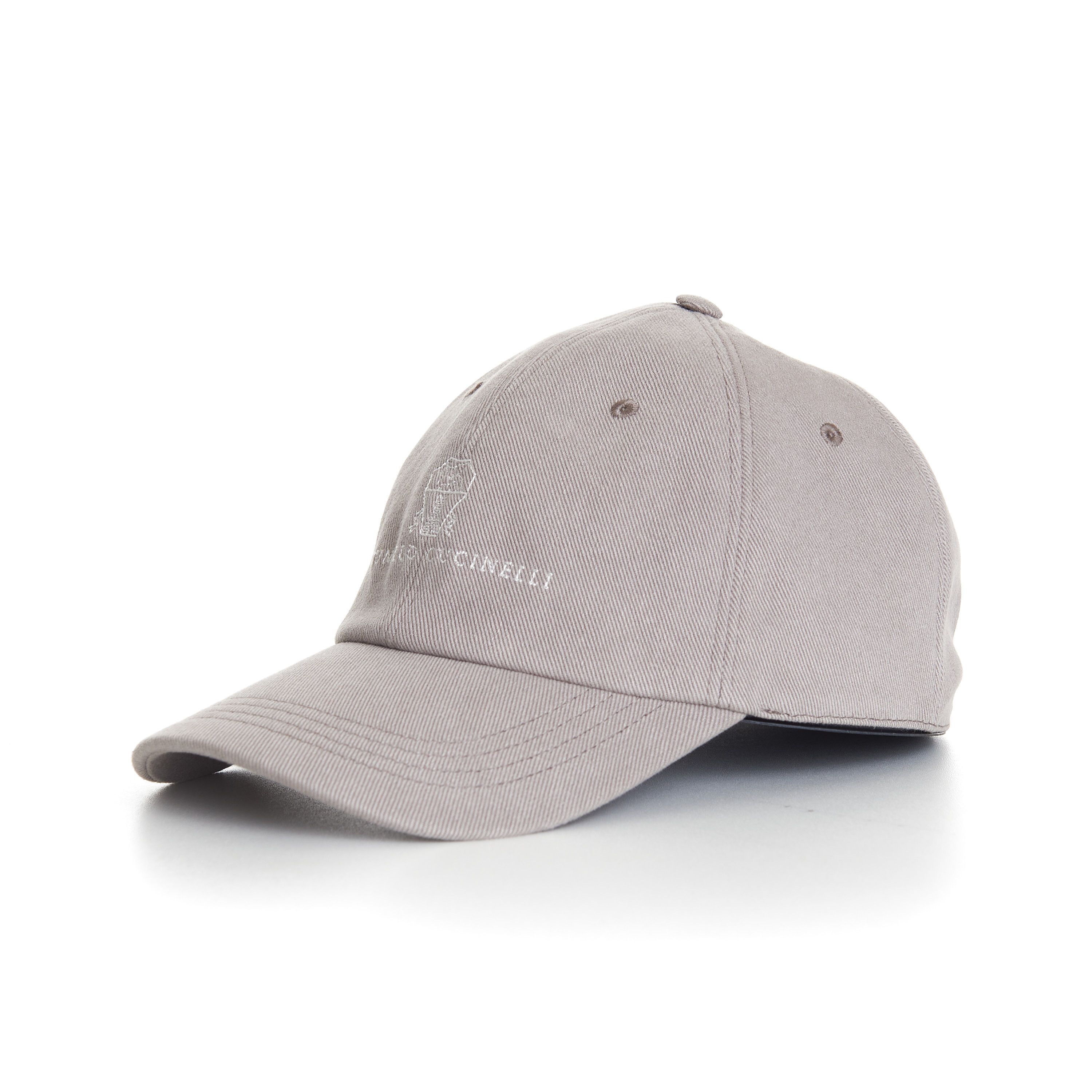 Brunello Cucinelli Baseball Cap In Gray Denim With Embroidered Logo Size M Size ONE SIZE - 2 Thumbnail