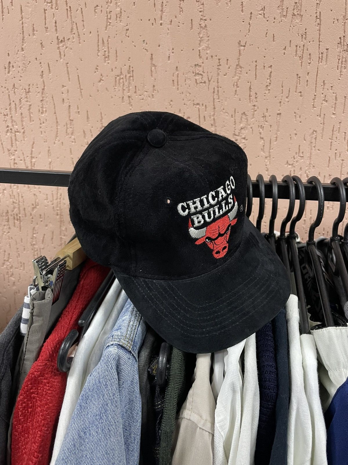 NBA Vintage 90’s Chicago Bulls Leather Cap Hat Snapback NBA Size ONE SIZE - 2 Thumbnail