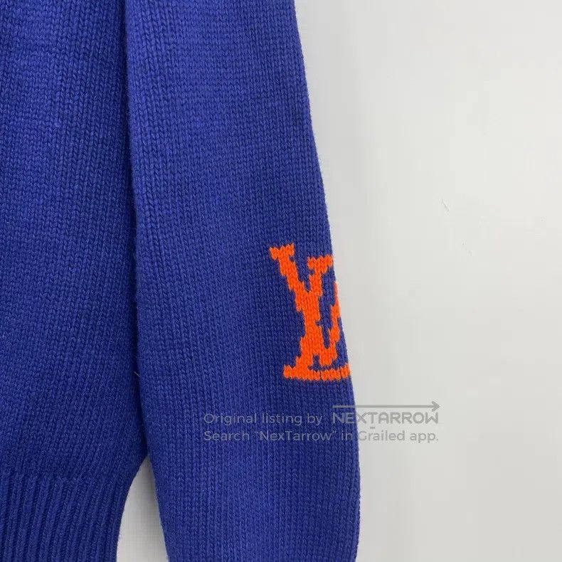 Louis Vuitton Louis Vuitton Blue checkerboard arm logo jacquard knit swe Size US XS / EU 42 / 0 - 6 Thumbnail