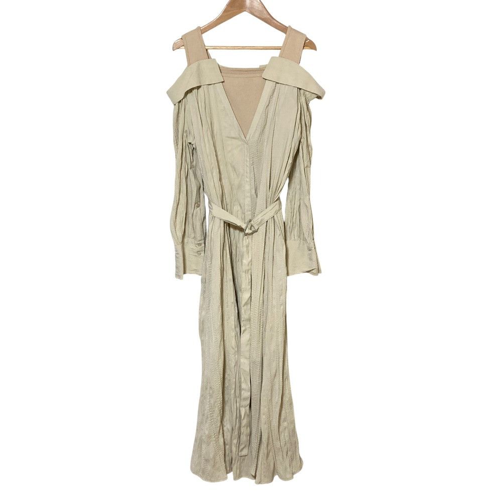 Other COCO DEAL Knit Layered Satin Slit Shirt Flare Dress Textile Dresses DUTY FREE for USA