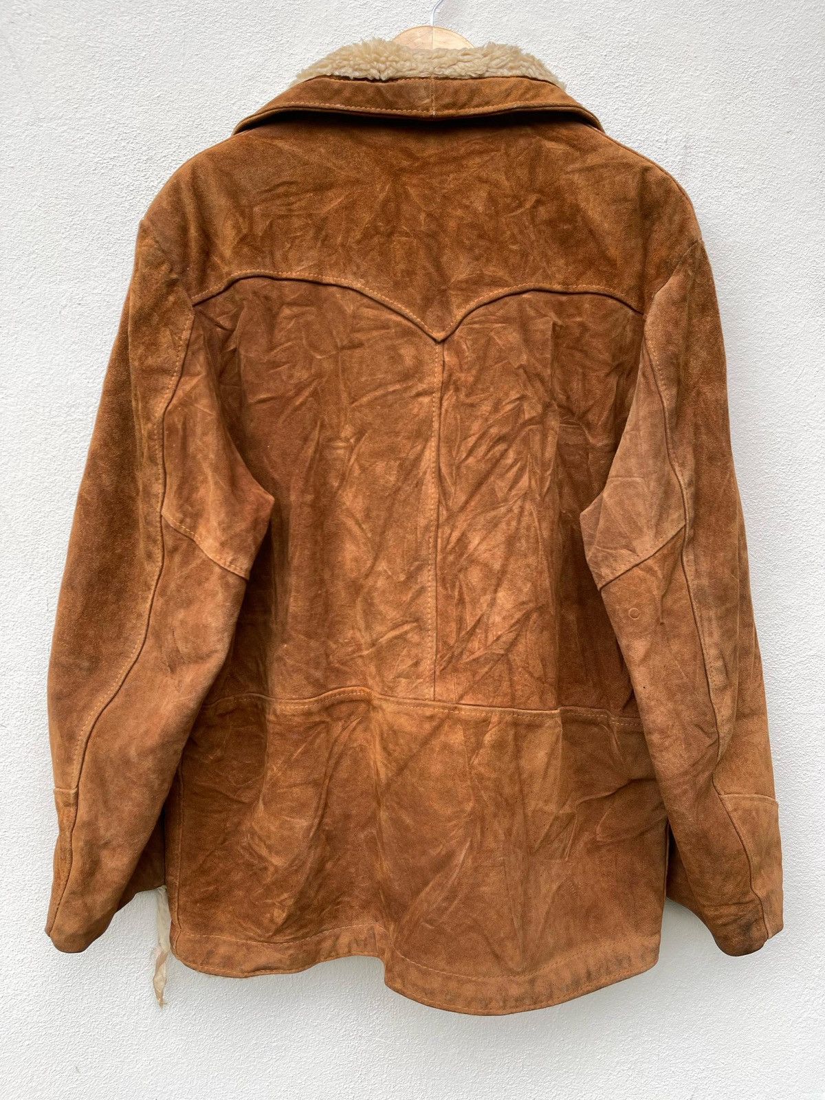 Schott × Vintage × Western Rise Vintage 90s Schott N.Y.C Western Shearling Leather Jacket Size US L / EU 52-54 / 3 - 9 Thumbnail