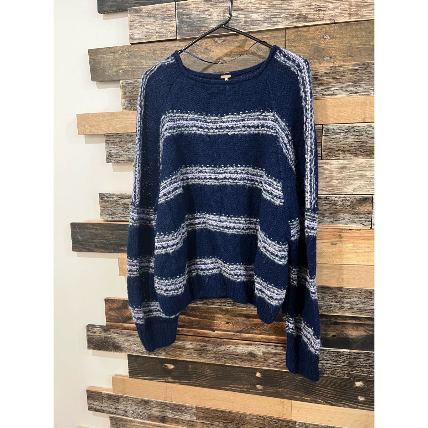 Free People Free People Hockley Stripe oversized alpaca blend Sweater sz XS Size XS / US 0-2 / IT 36-38 - 3 Thumbnail