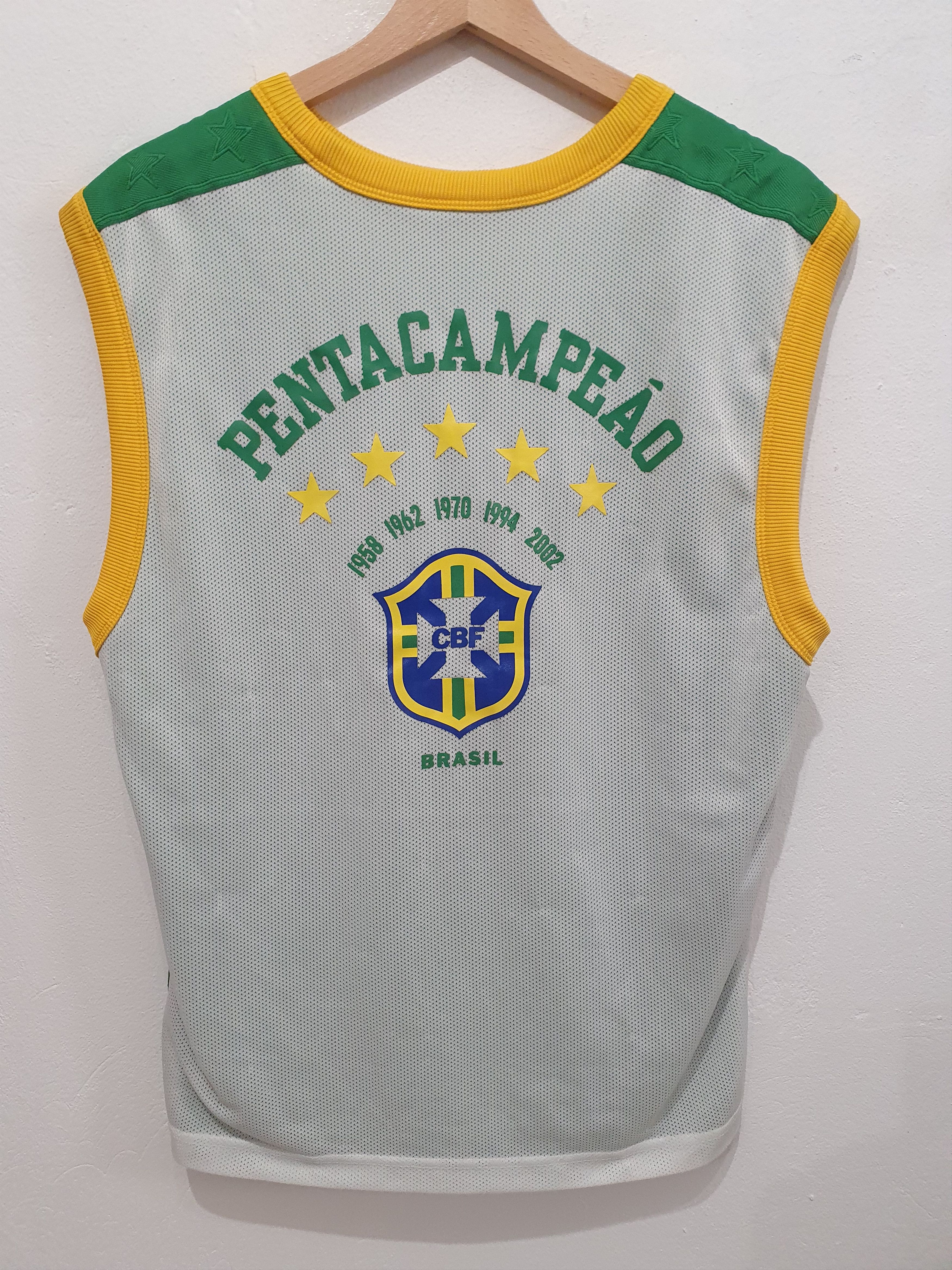 image of Brasil Size M Football Soccer Jersey Top Vest, Men's