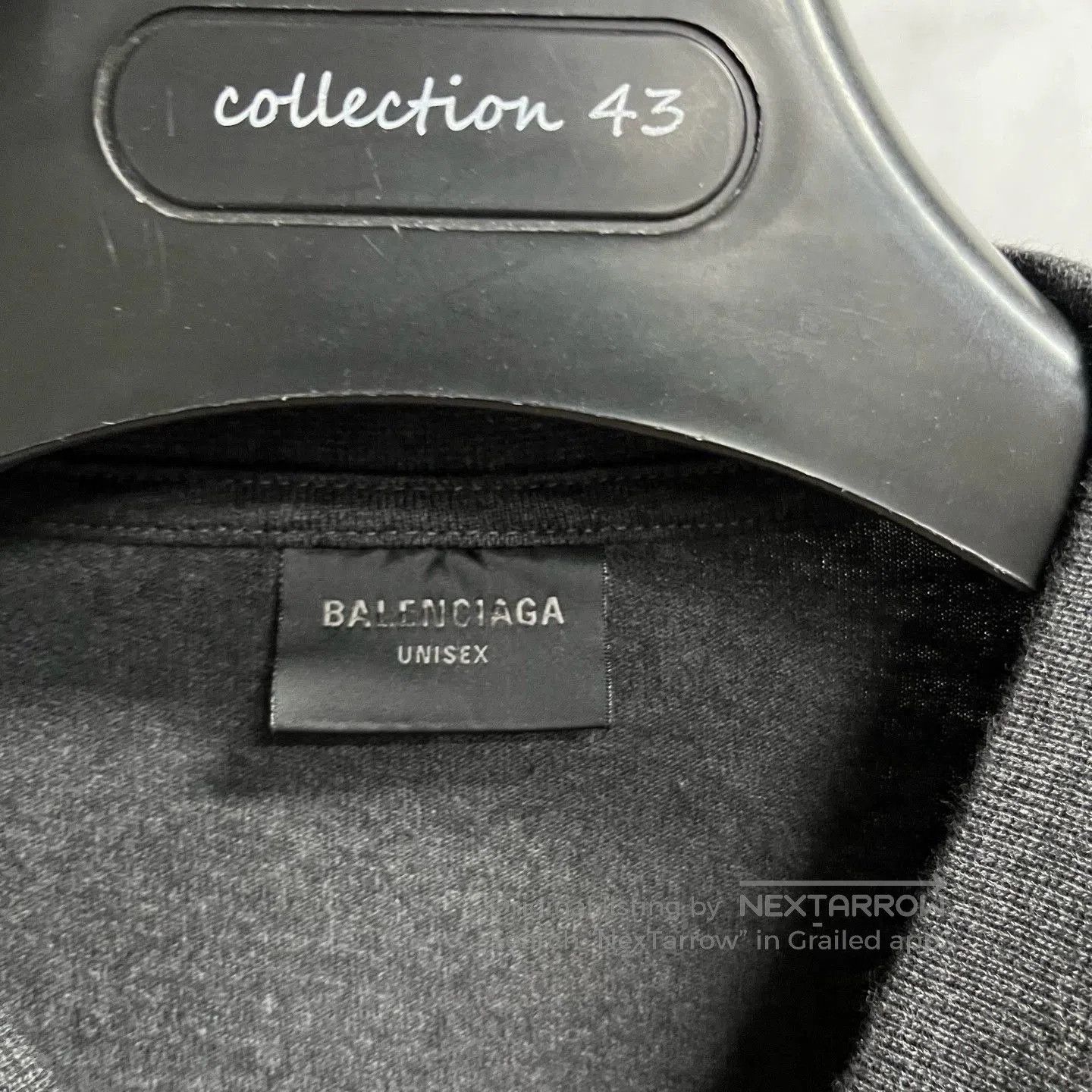 Balenciaga Balenciaga Gray Logo Embroidered Long Sleeve T-shirt. Size US L / EU 52-54 / 3 - 2 Thumbnail