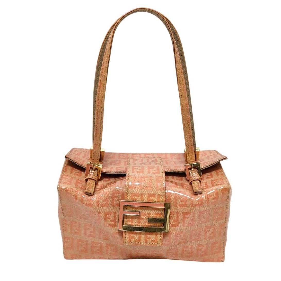 Fendi Zucchino Mamma Baguette Bento Shoulder Bag Estls-F2 in Orange, Women's