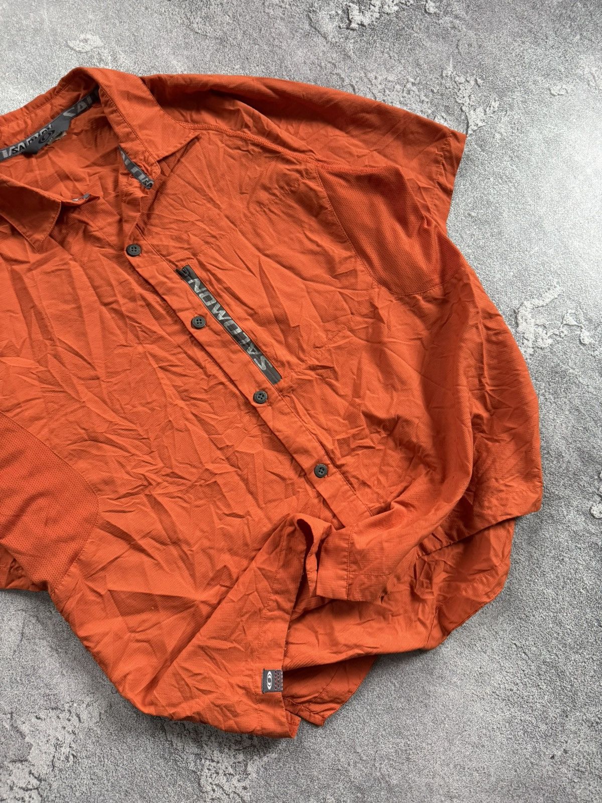 Salomon × Vintage Salomon L button up shirt polo short sleeve tee T-shirt Size US L / EU 52-54 / 3 - 3 Thumbnail