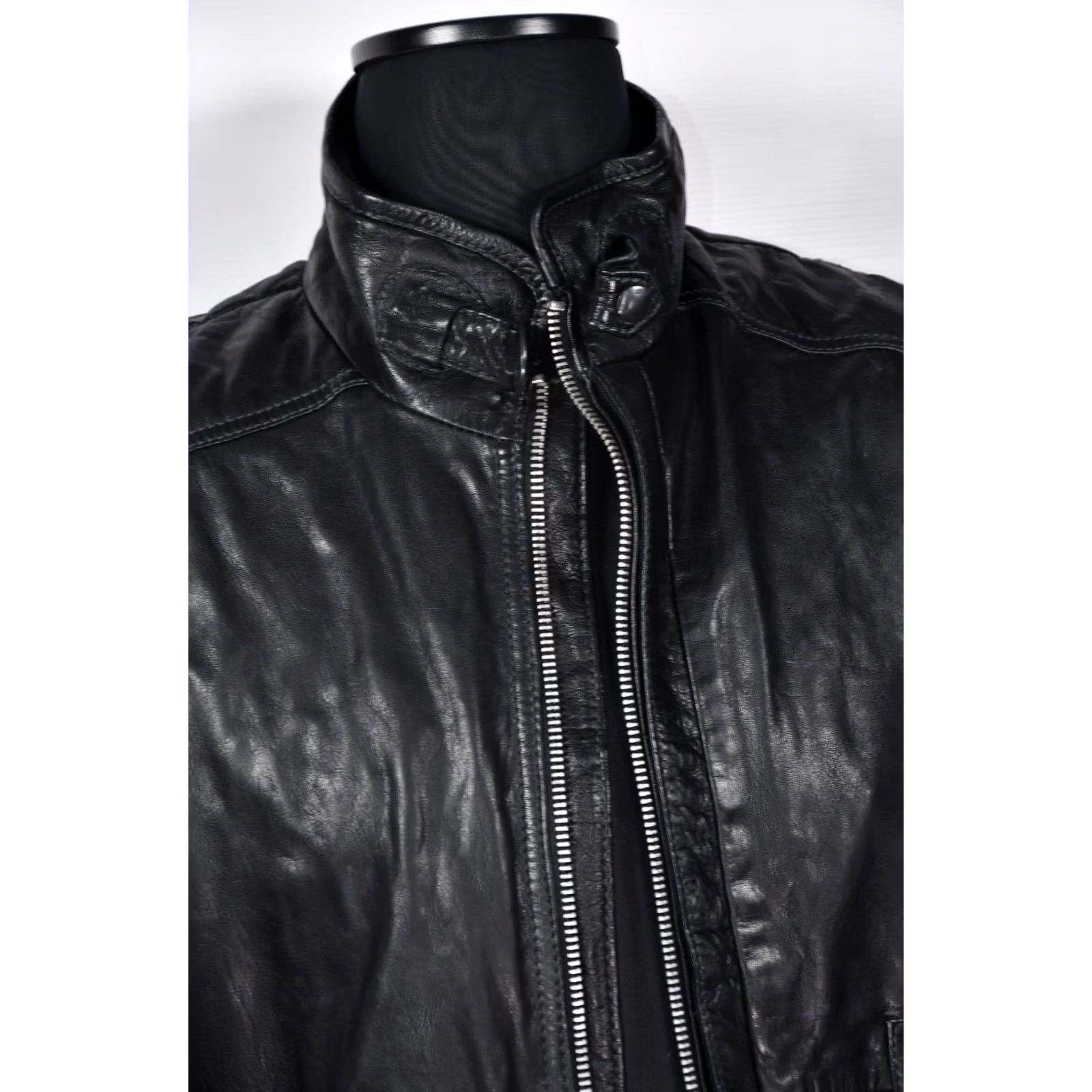 G-Star G-Star RCO Brando Leather Jacket XL Men's Black Leather Classic Biker Zip Casual 57cm 70cm 48cm Size XL Size US XL / EU 56 / 4 - 4 Thumbnail