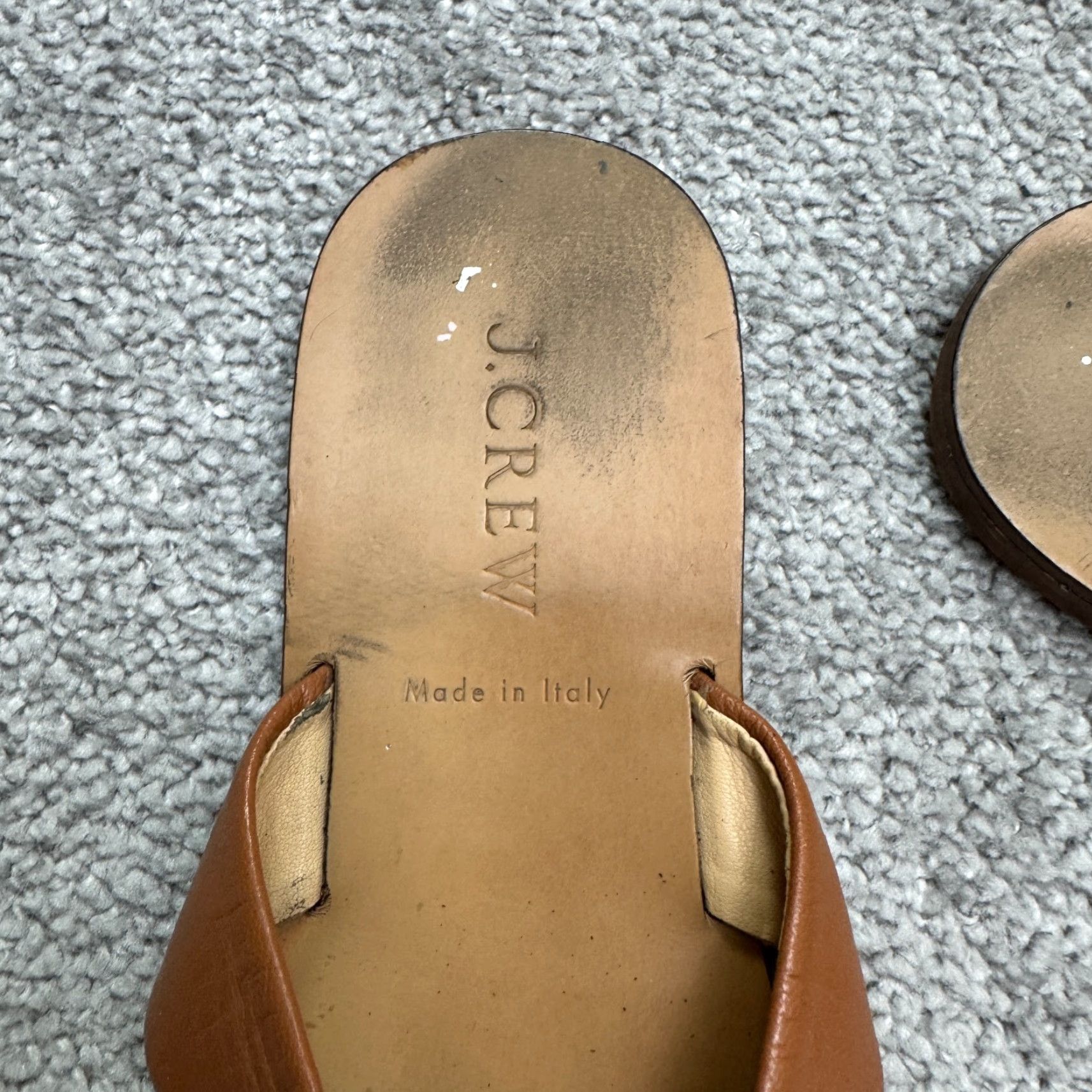 J.Crew VINTAGE J.Crew Leather Sandal Women 8 Slip-On Strappy Flat Casual Boho Minimalist Size US 8 / IT 38 - 6 Thumbnail
