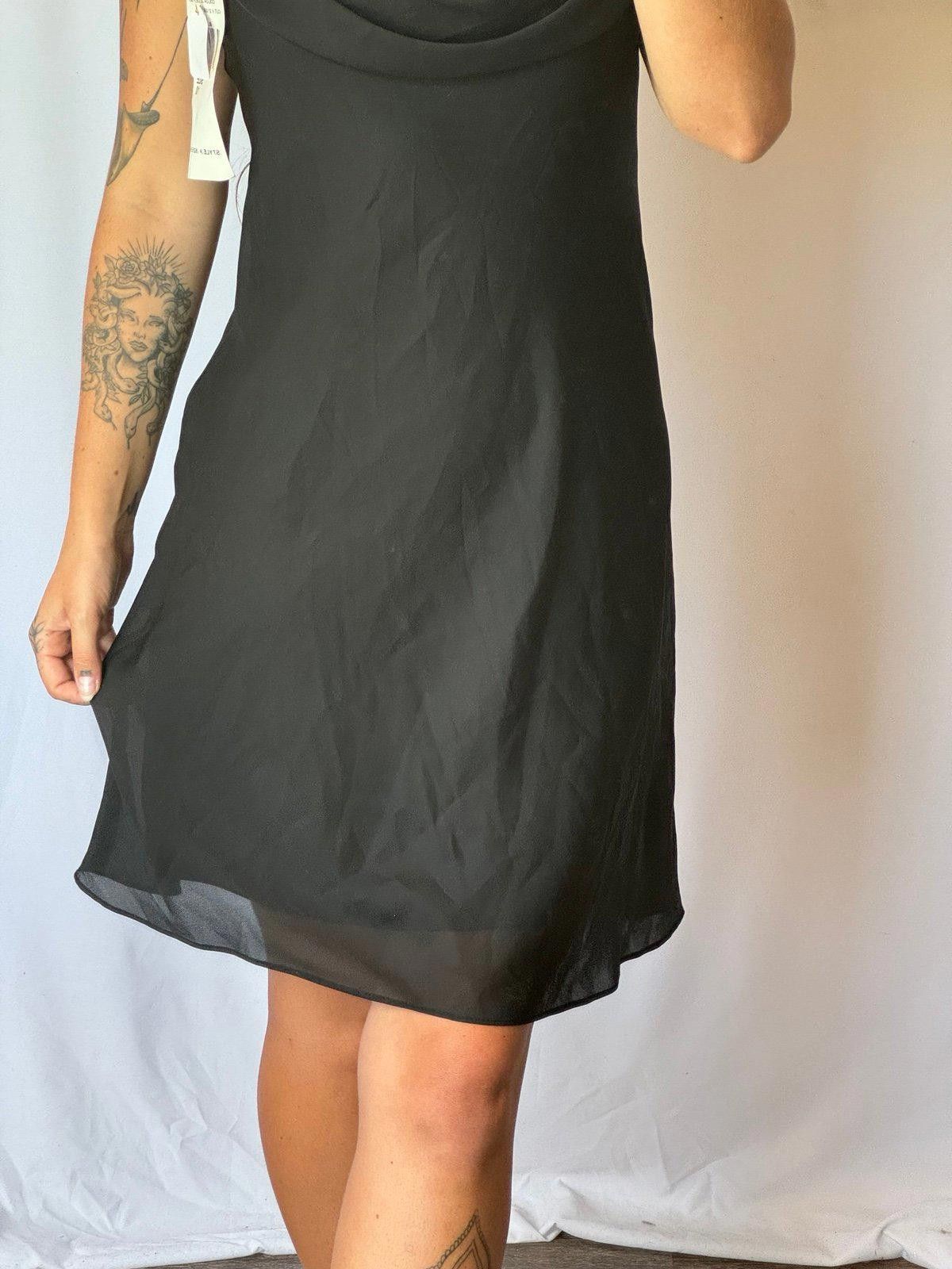 Designer Black Midi Dress Size M / US 6-8 / IT 42-44 - 5 Thumbnail