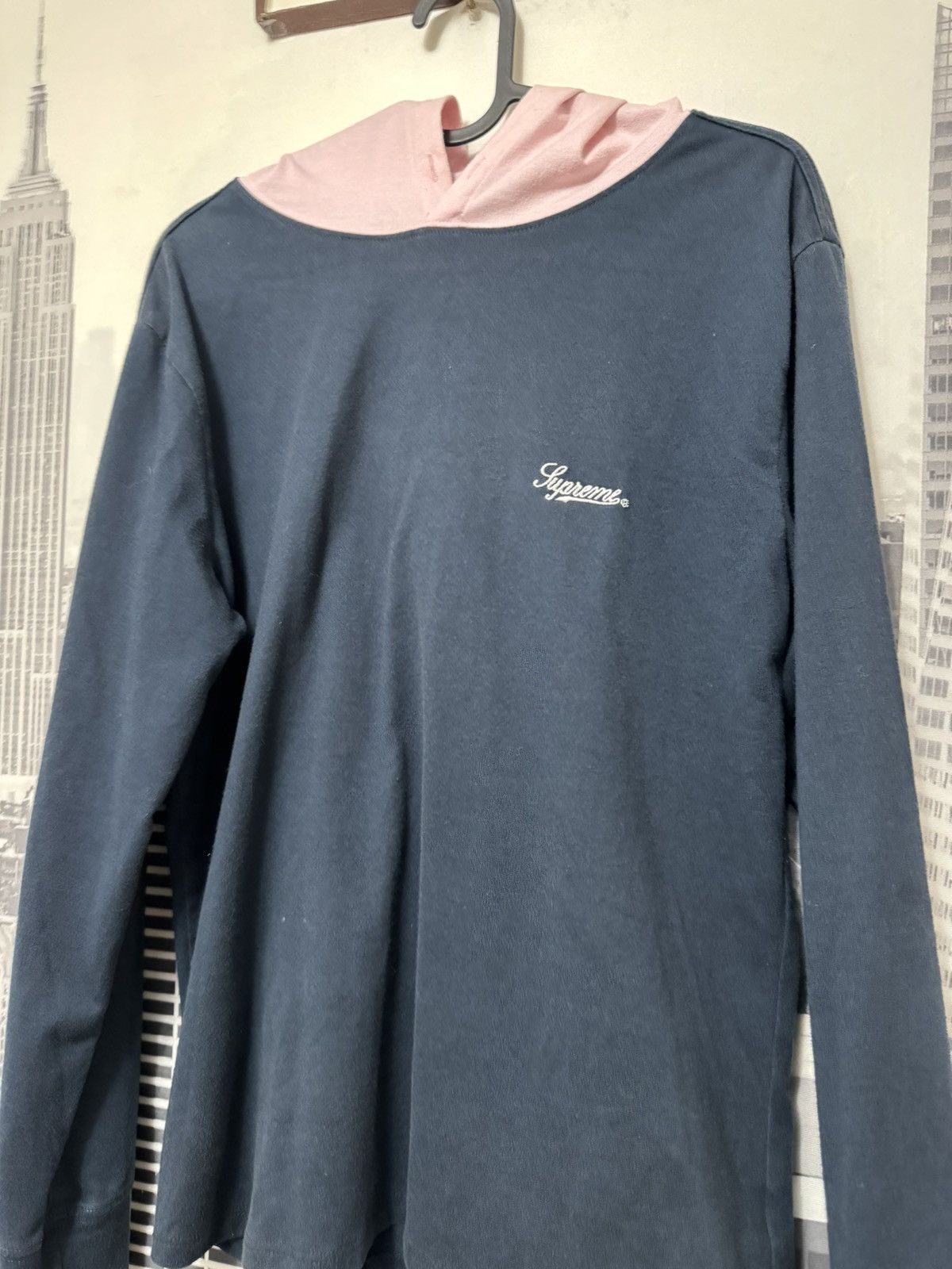Supreme Supreme Contrast Hooded 2-Tone L/S SS17 SZ Medium Navy 🔥 Size US M / EU 48-50 / 2 - 2 Thumbnail