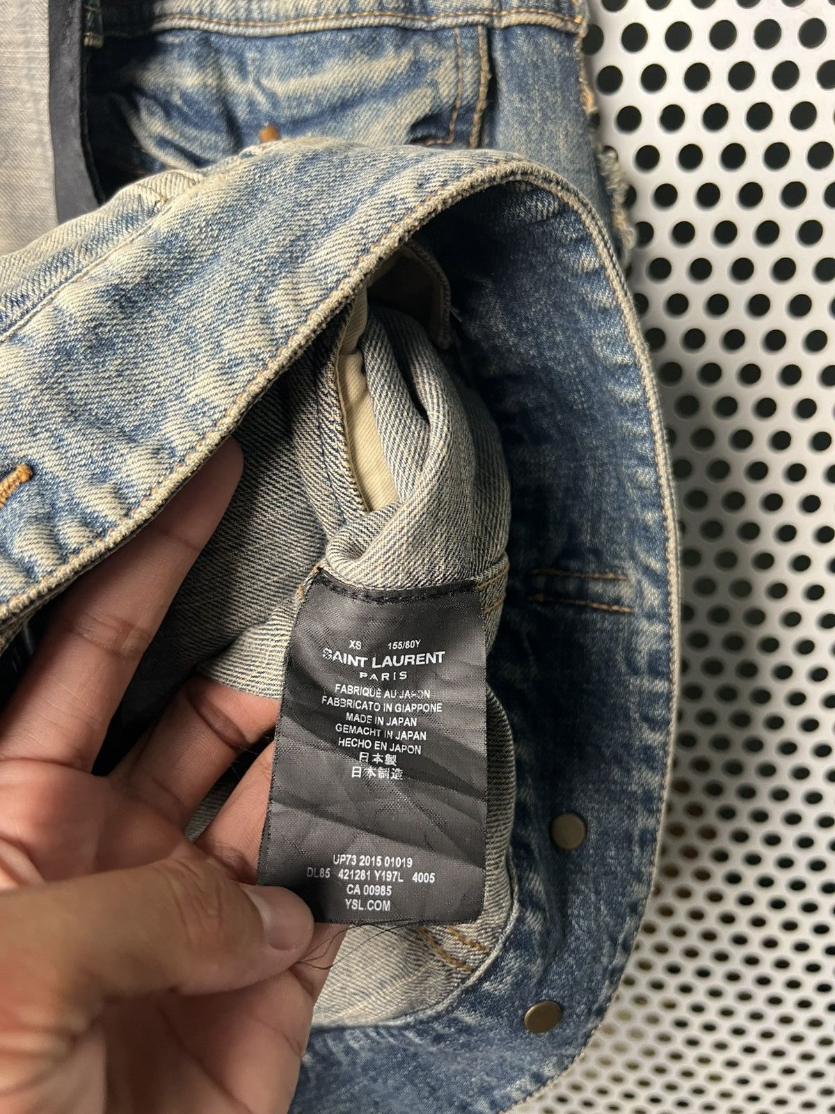 Hedi Slimane × Saint Laurent Paris SS16 Saint Laurent by Hedi Slimane Distressed Denim Vest Size US XS / EU 42 / 0 - 8 Thumbnail