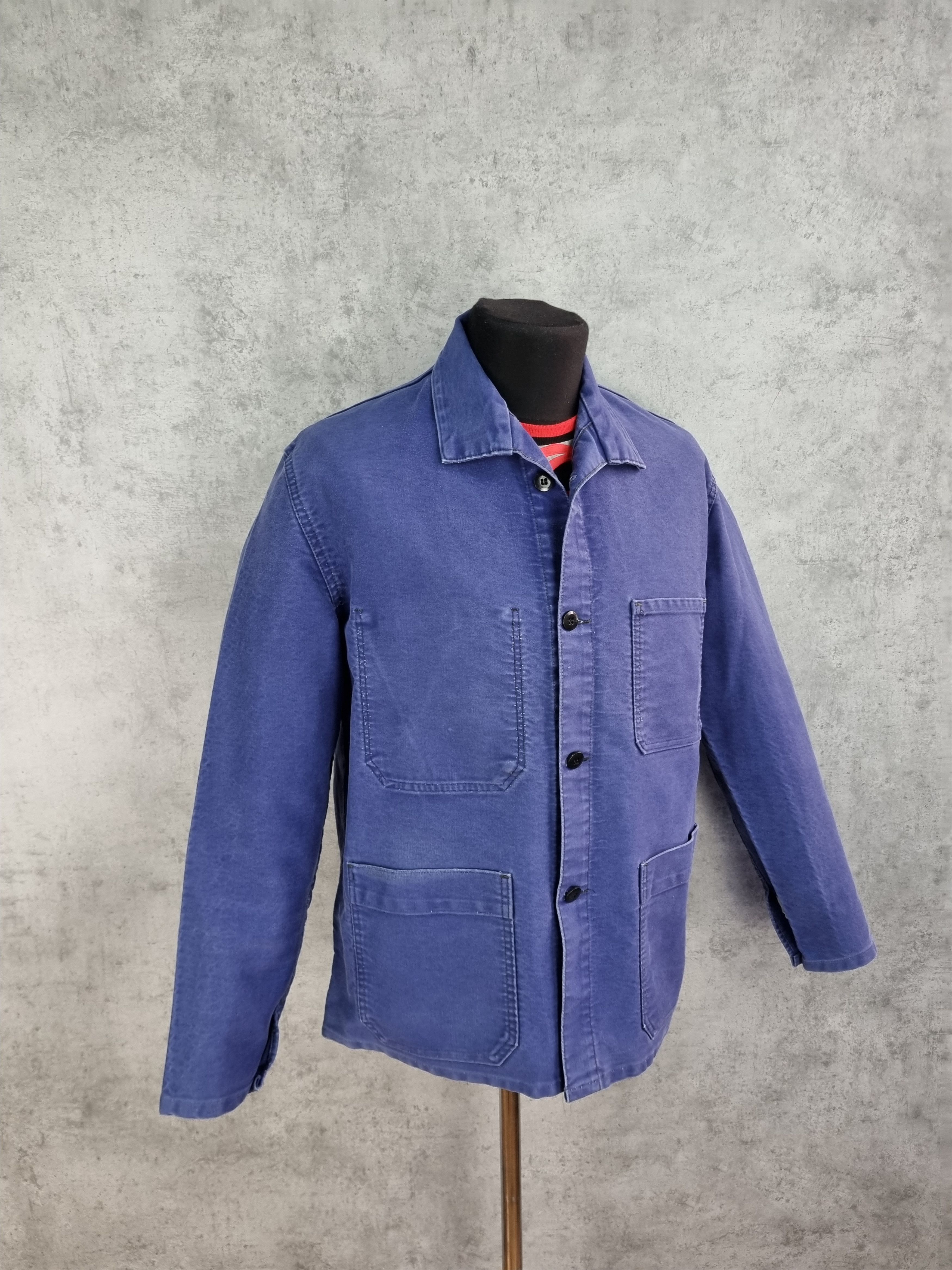 Le Laboureur Vintage French Chore Worker Relaxed Fit Faded Light Jacket Size US XL / EU 56 / 4 - 2 Thumbnail