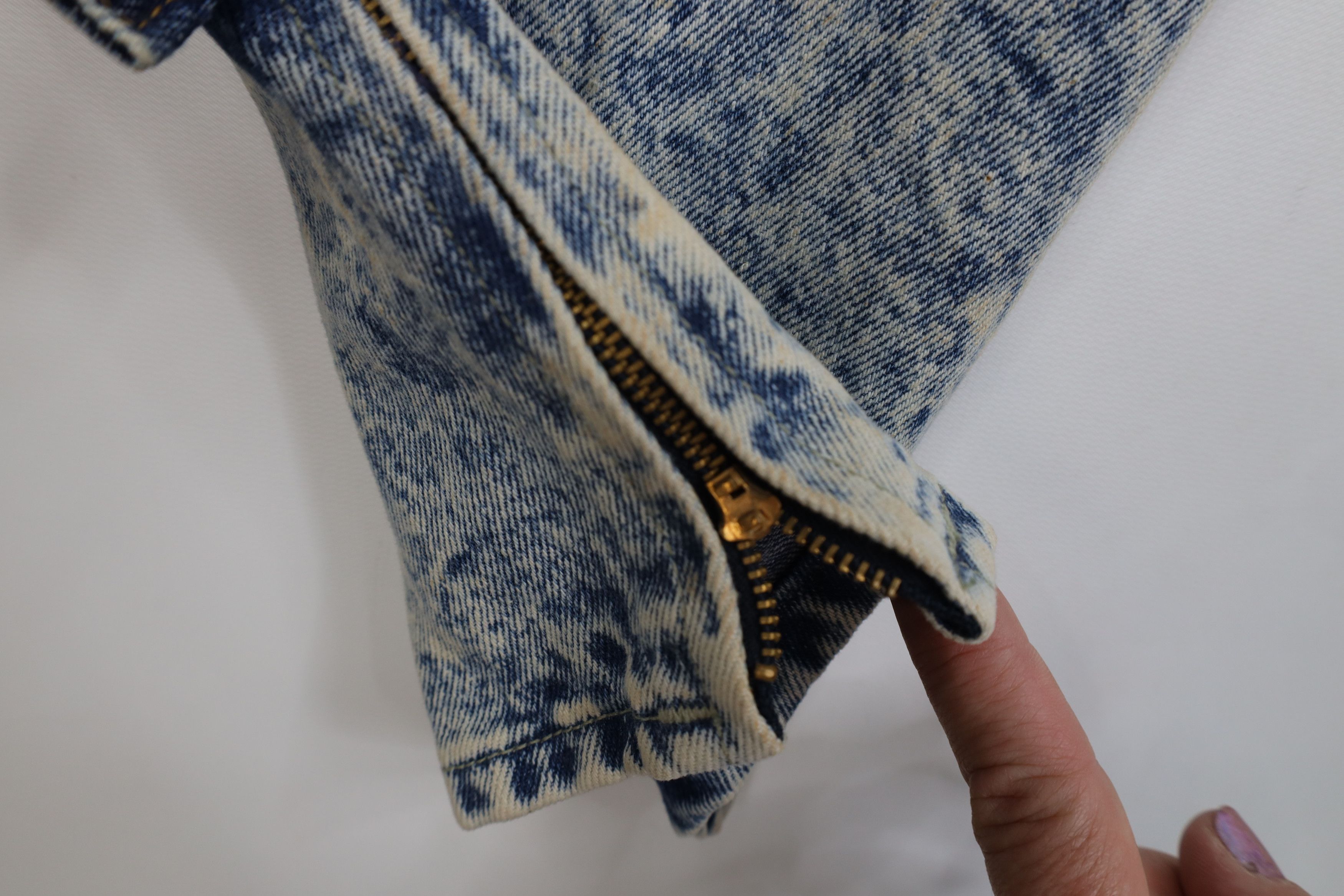 Vintage Deadstock Vintage 80s 90s Streetwear Tie Tapered Leg Jeans Size 34" / US 12 / IT 48 - 8 Thumbnail