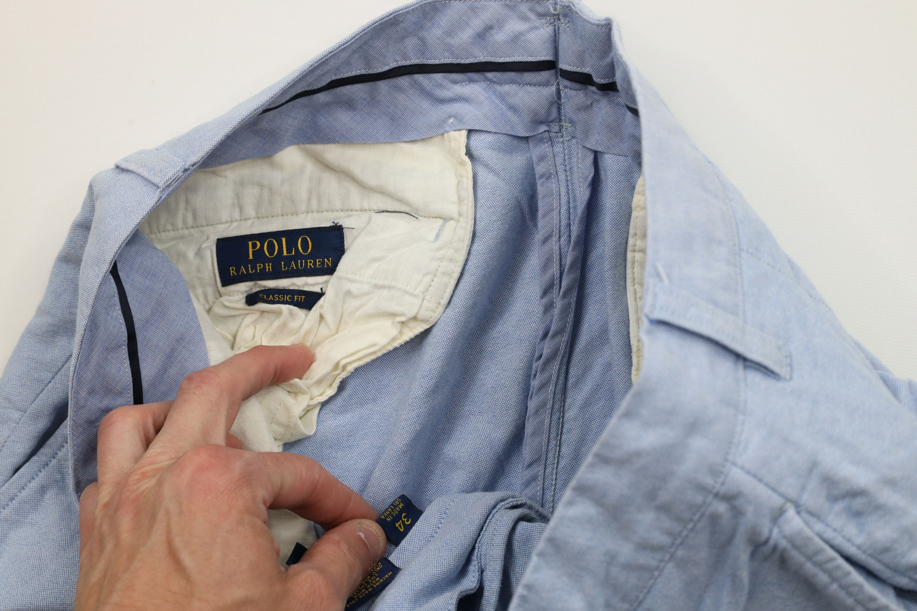 Ralph Lauren × Vintage Vintage Ralph Lauren Above Knee Cotton Oxford Chino Shorts Size US 34 / EU 50 - 7 Thumbnail