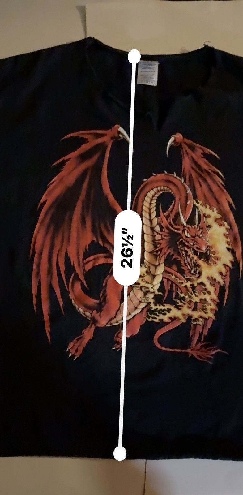 Delta Vintage Delta Pro Weight Dragon Graphic Tee - DIY Distressed Size US XL / EU 56 / 4 - 5 Thumbnail