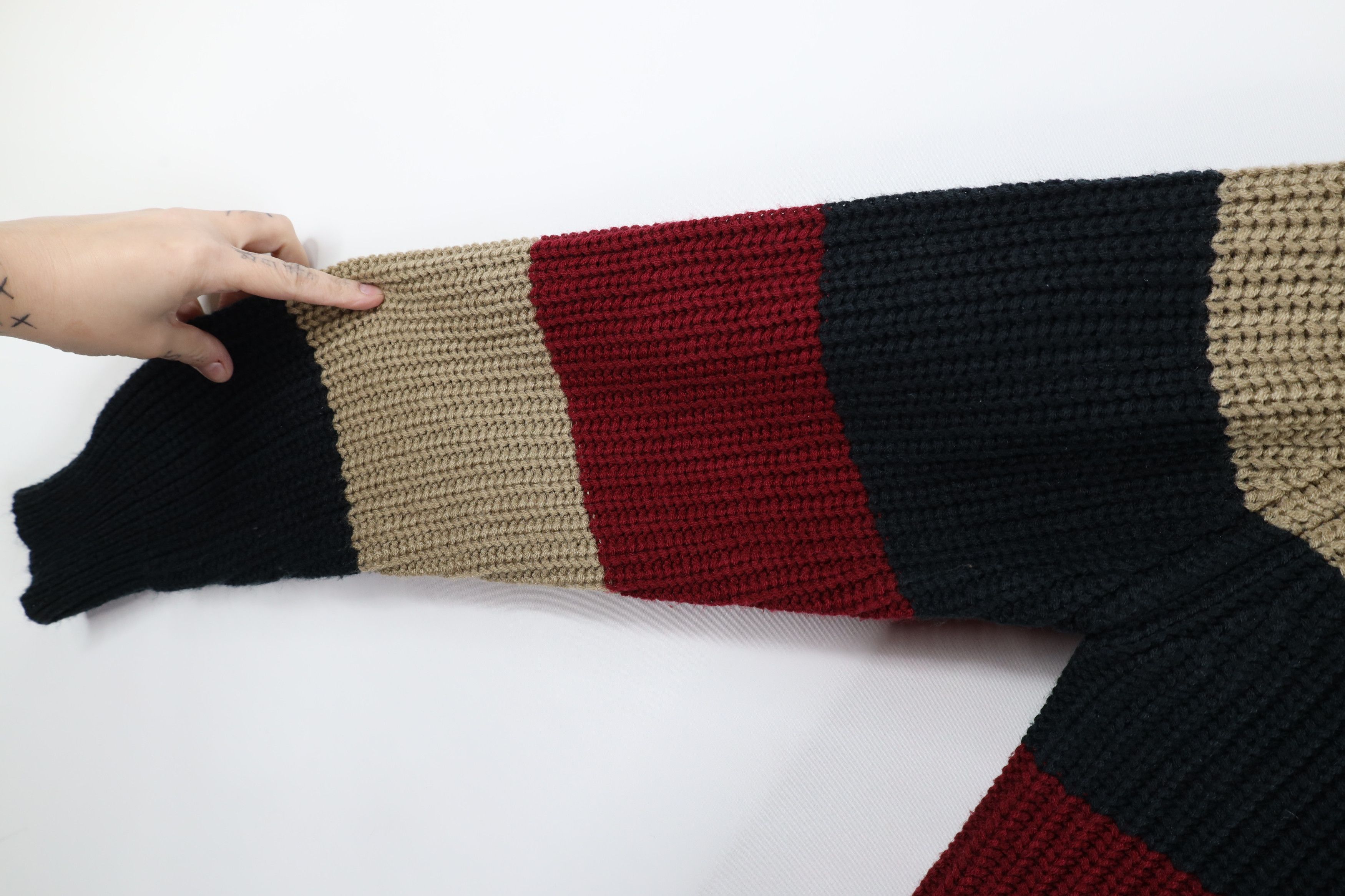 Vintage Vintage 90s Streetwear Block Chunky Ribbed Knit Sweater Size XL / US 12-14 / IT 48-50 - 5 Thumbnail