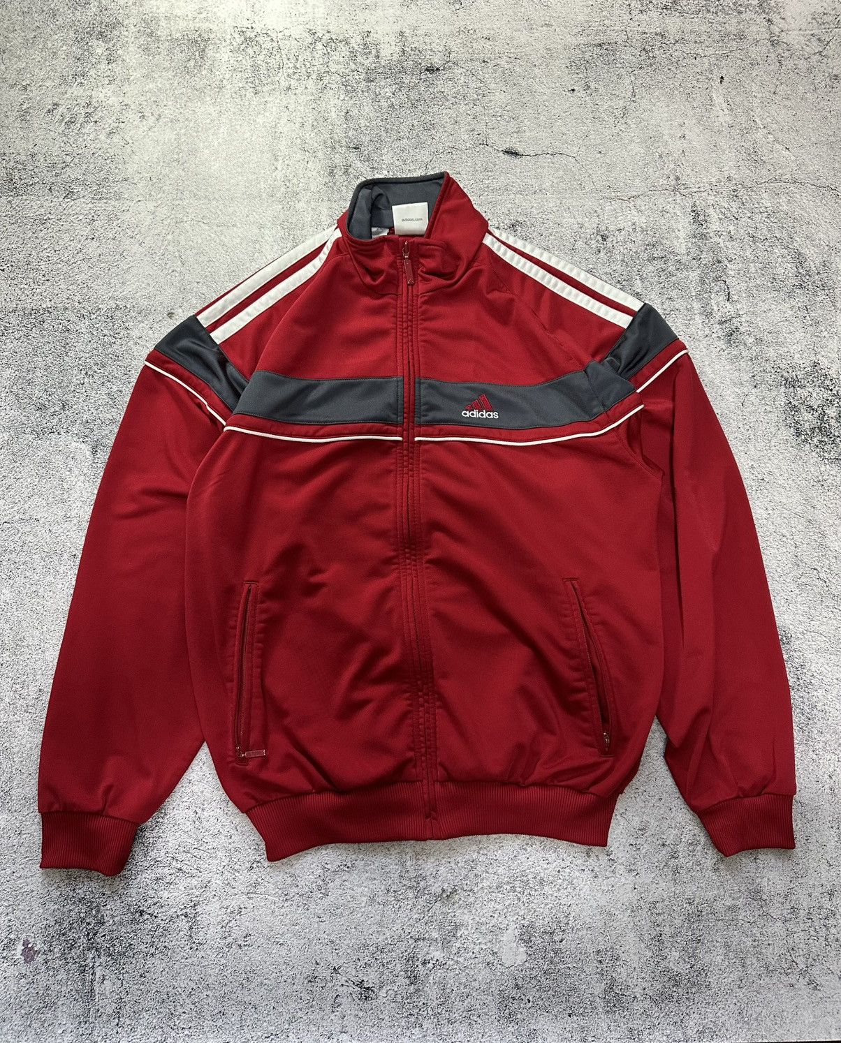 Adidas Vintage Adidas Zip Olympic Red Logo Y2K Size US L / EU 52-54 / 3 - 1 Thumbnail