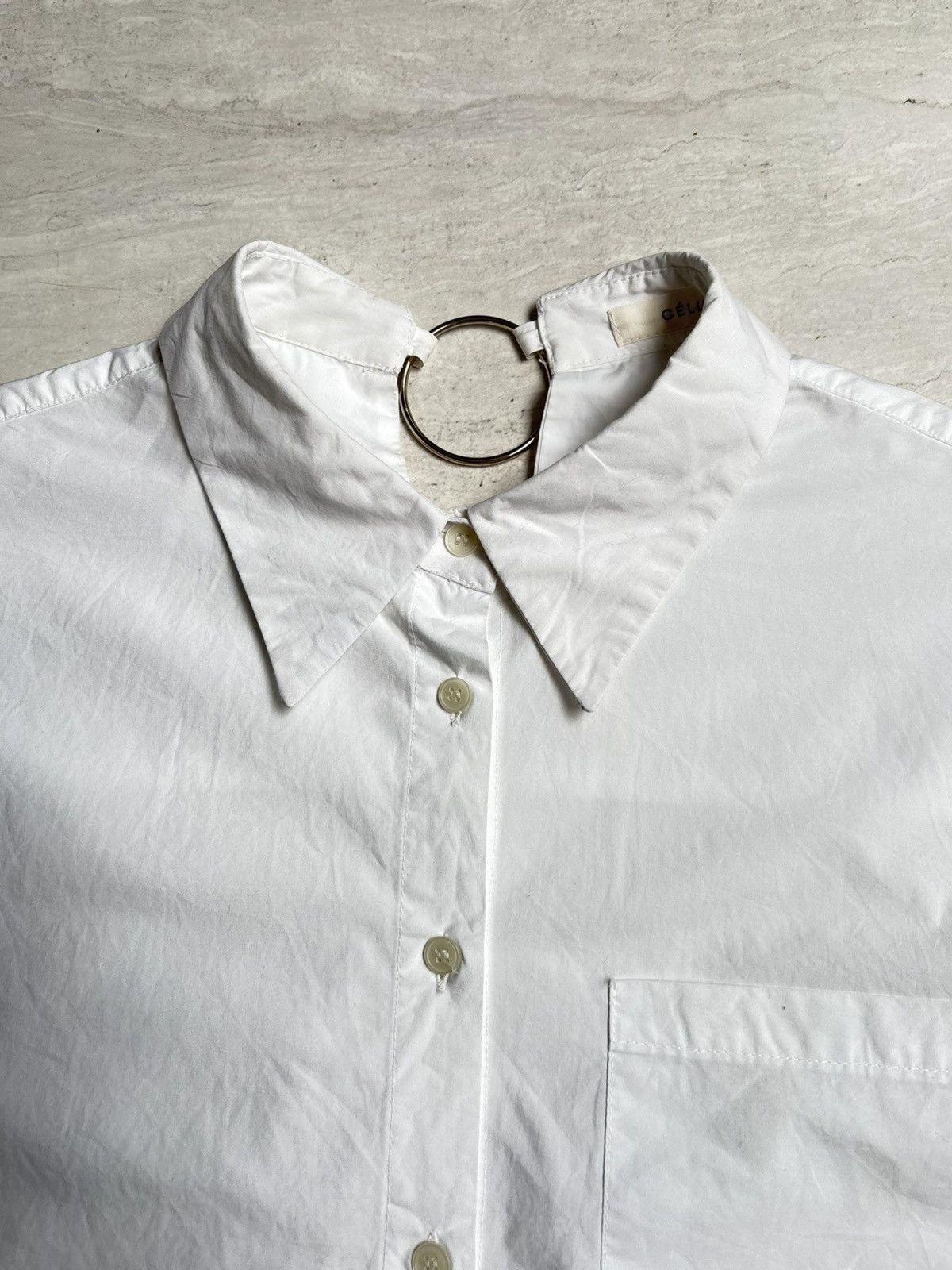 Celine CELINE White Shirt Size US XS / EU 42 / 0 - 4 Thumbnail