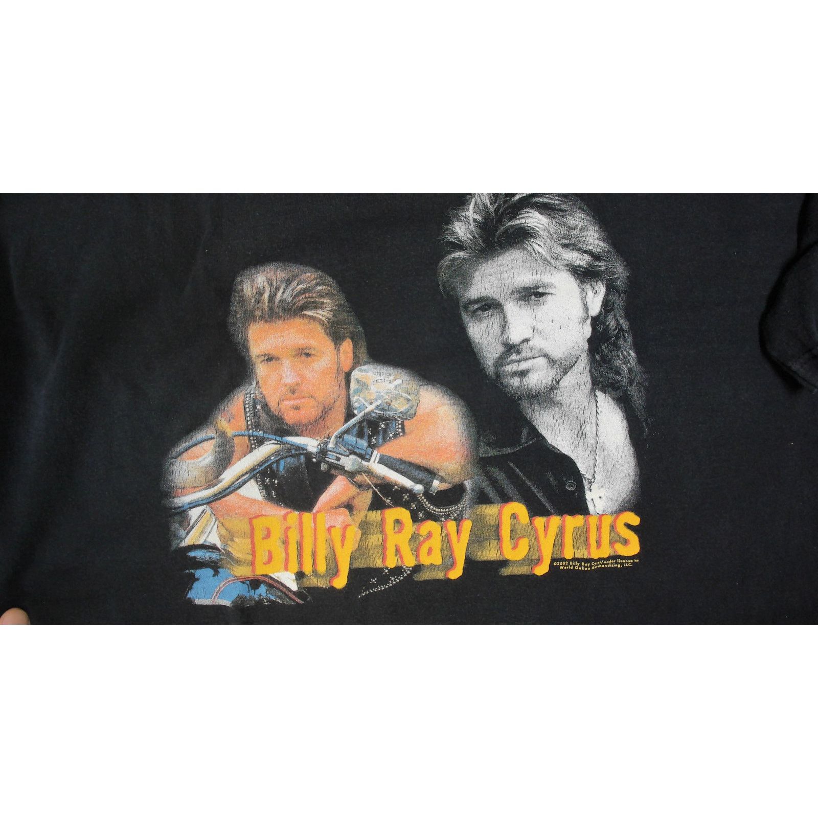 Vintage VTG 2002 Billy Ray Cyrus "Time Flies" Tour T-Shirt (Faded) Size US XXL / EU 58 / 5 - 7 Thumbnail