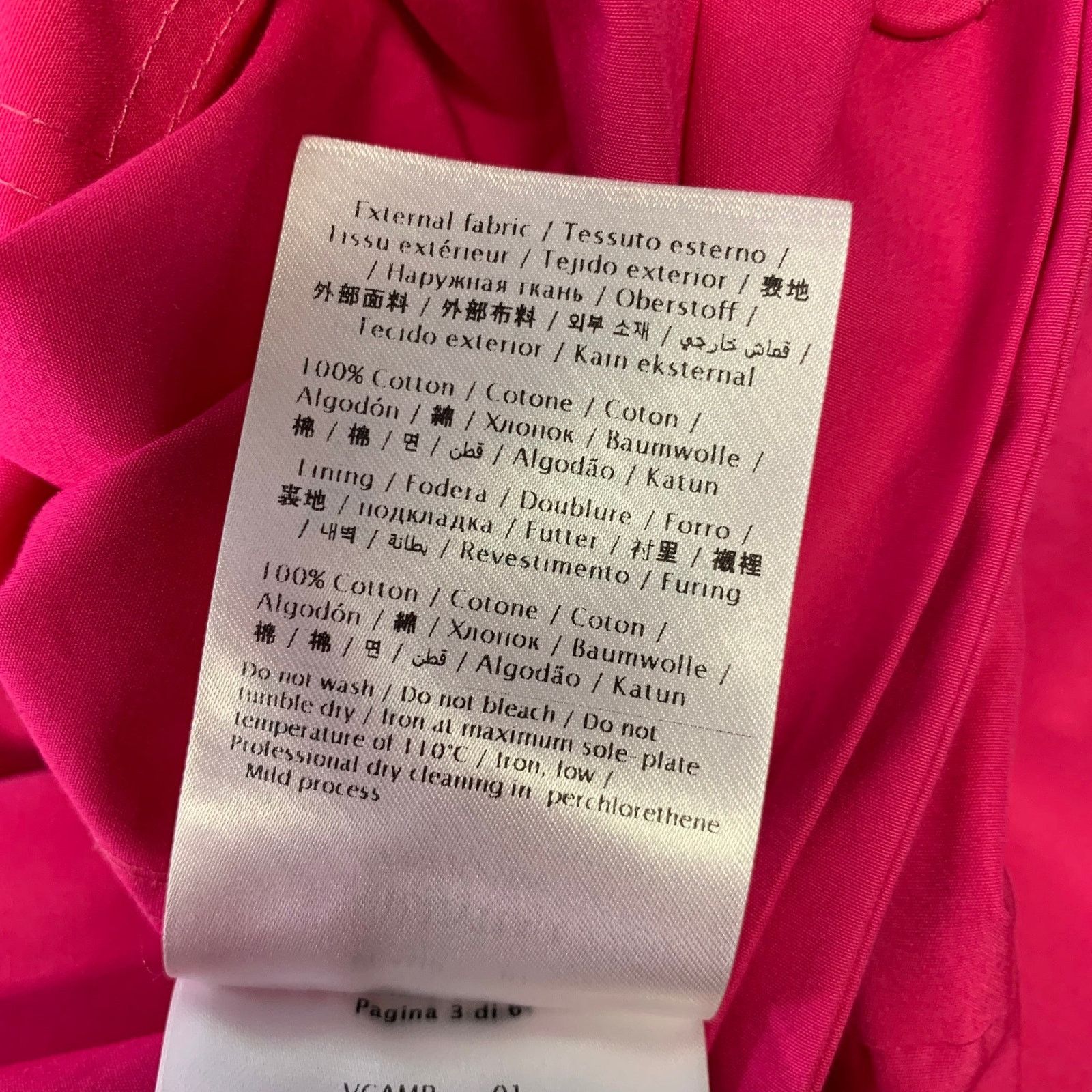 Valentino VALENTINO Size S Pink Cotton Hidden Placket Jumpsuit Size US 36 / EU 52 - 12 Thumbnail