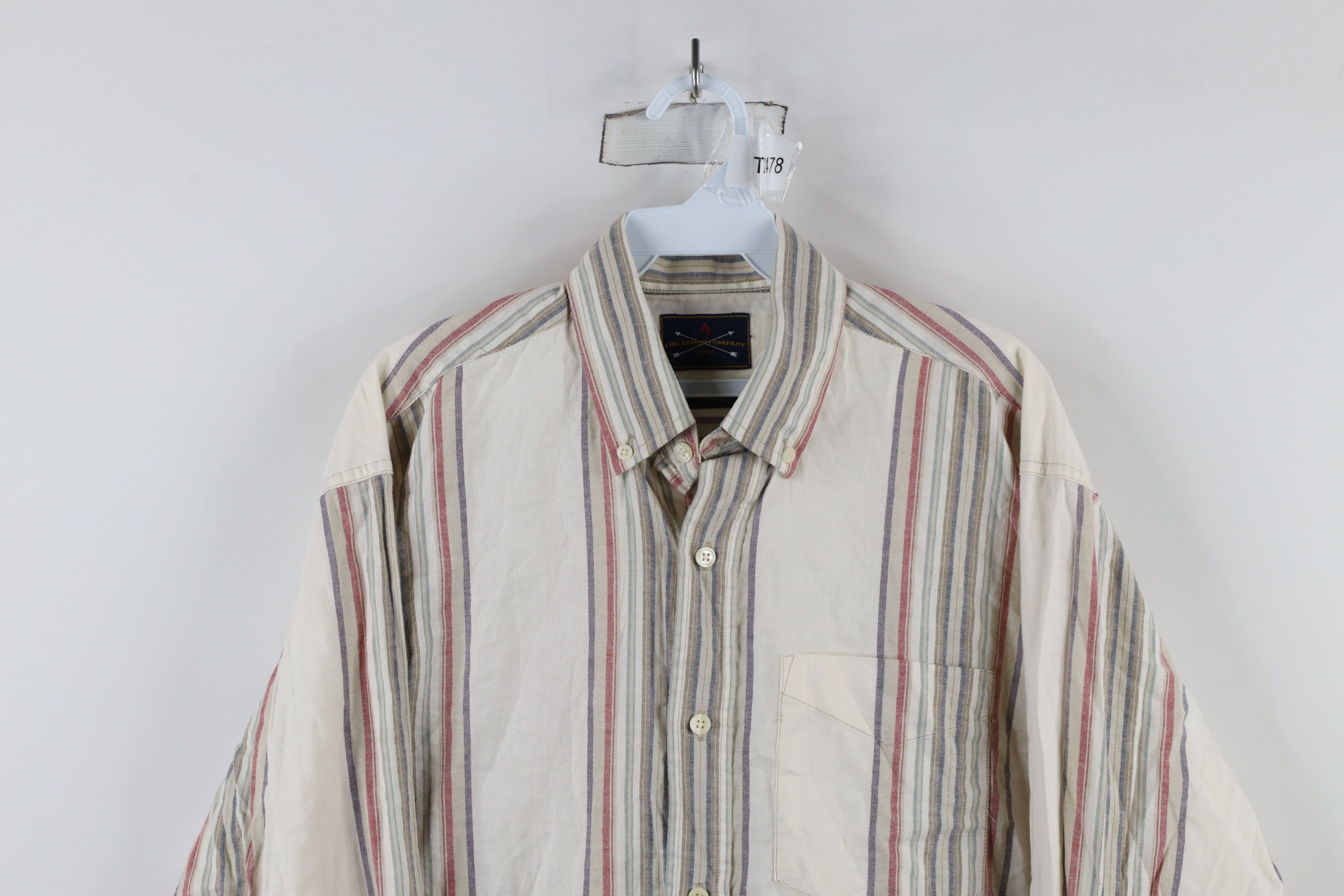 Vintage Vintage 90s Streetwear Striped Collared Button Down Shirt Size US M / EU 48-50 / 2 - 2 Thumbnail