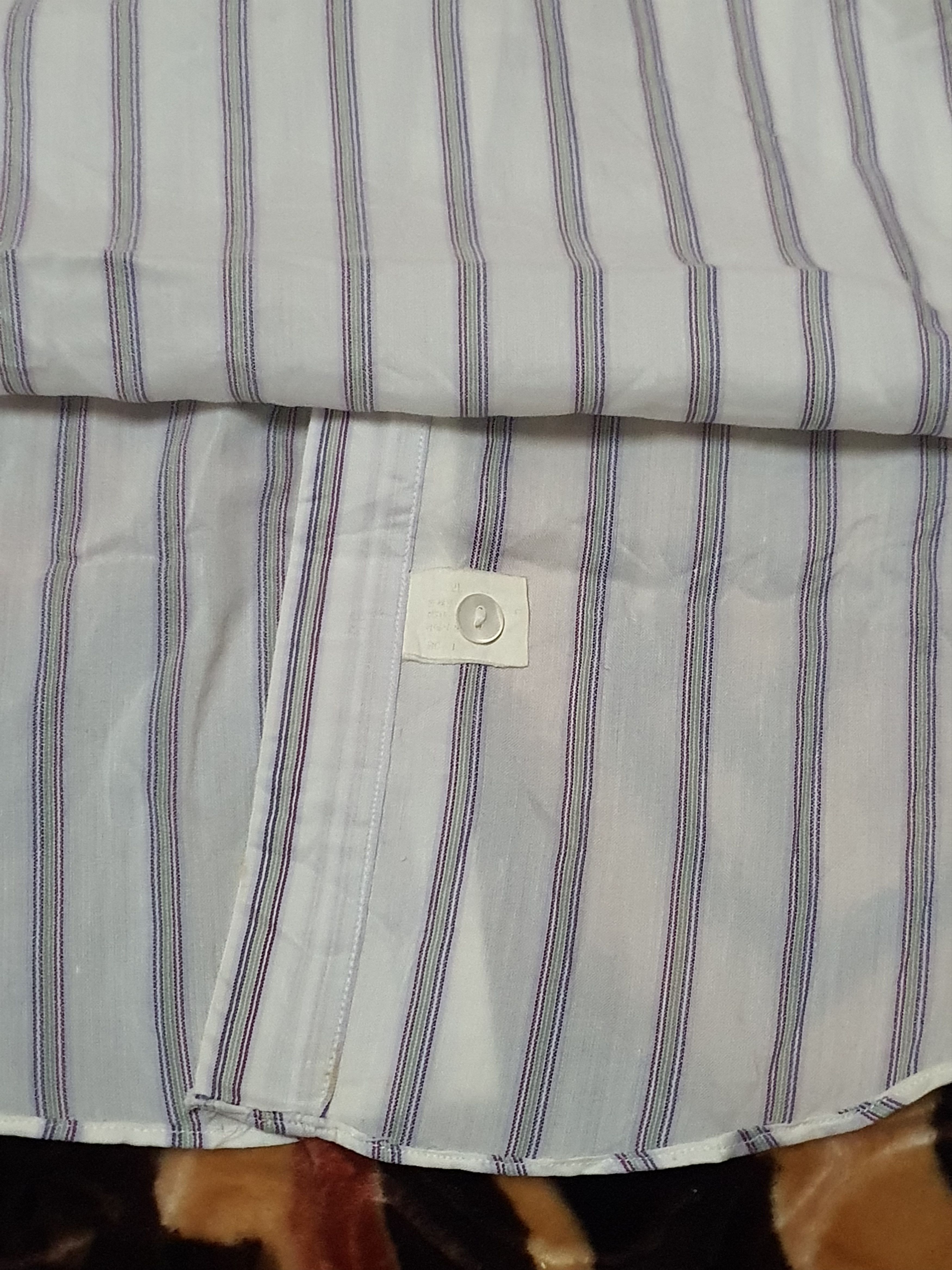 Balenciaga Balenciaga Paris - Vintage Multi-Stripes White Logo Shirts Size US M / EU 48-50 / 2 - 6 Thumbnail