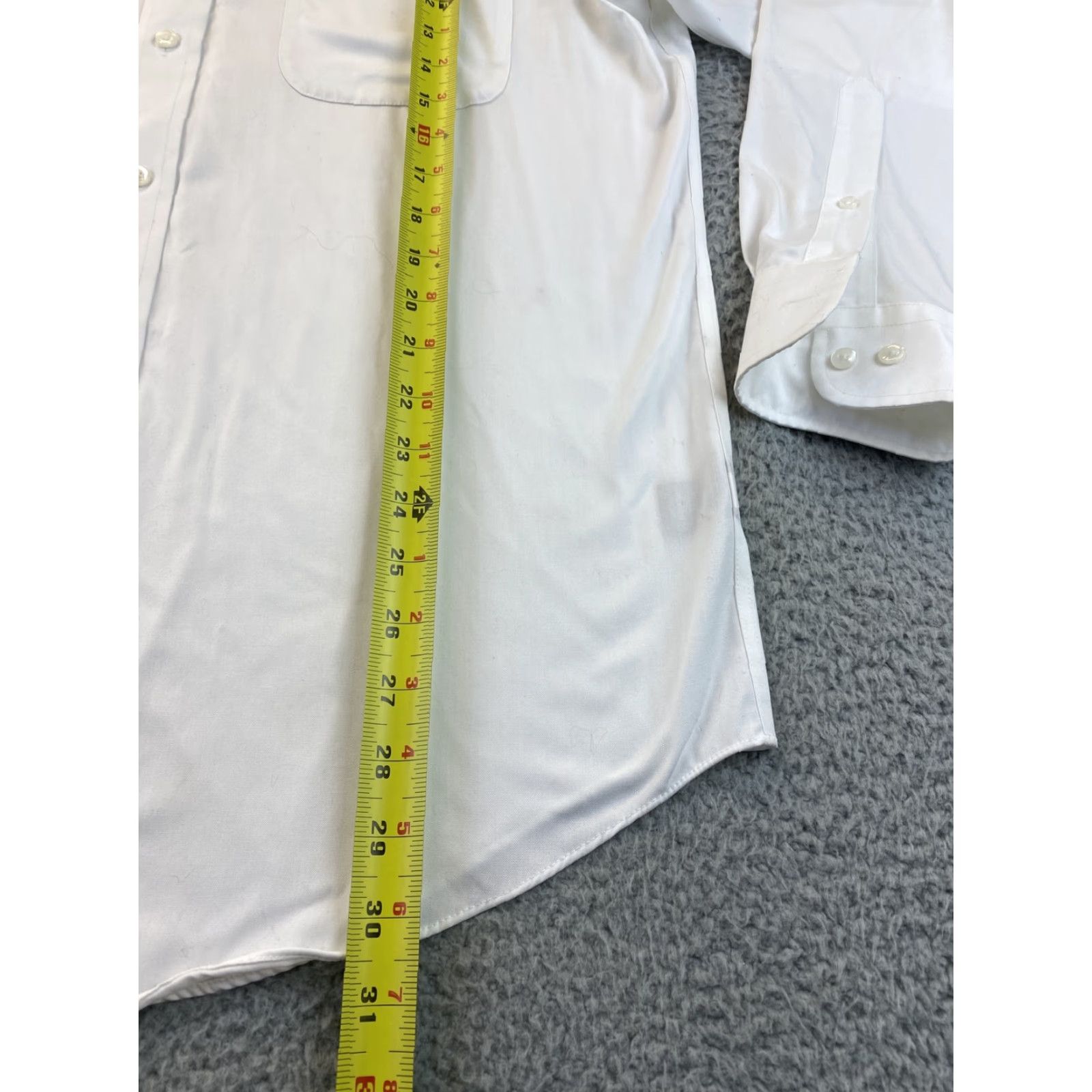 Croft & Barrow Croft & Barrow Dress Shirt Men 16 White Long Sleeve Button-Down 32/33 Size 42R - 6 Thumbnail