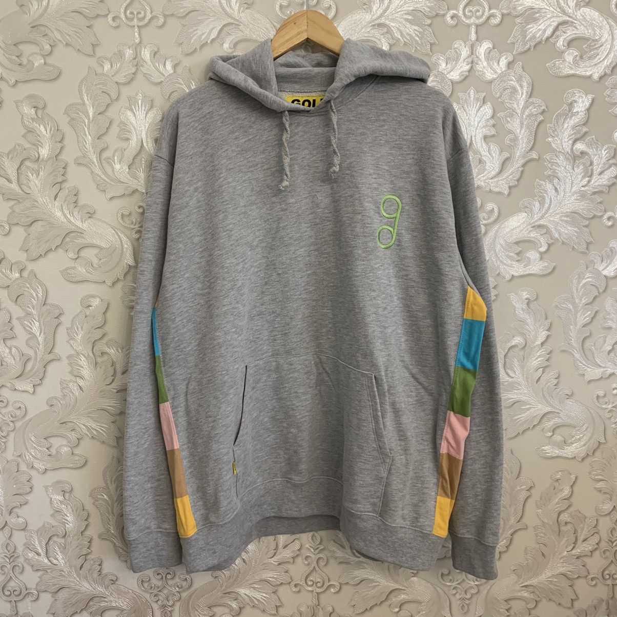 Golf Wang Golf Wang Grey Embroidered Center Logo Hoodie Grey XLarge ...