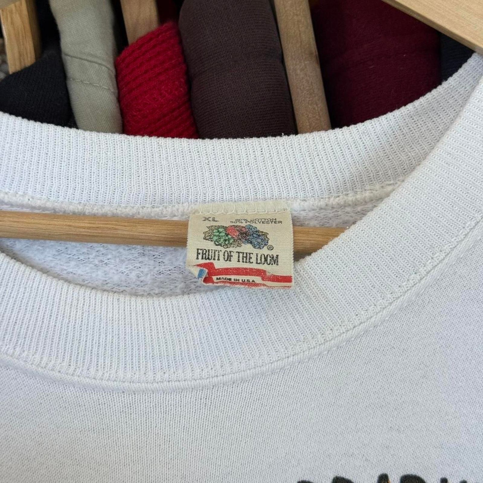Fruit Of The Loom Vintage 90s Cheddarheads Greetings From Wisconsin Sweatshirt Size US XL / EU 56 / 4 - 6 Thumbnail
