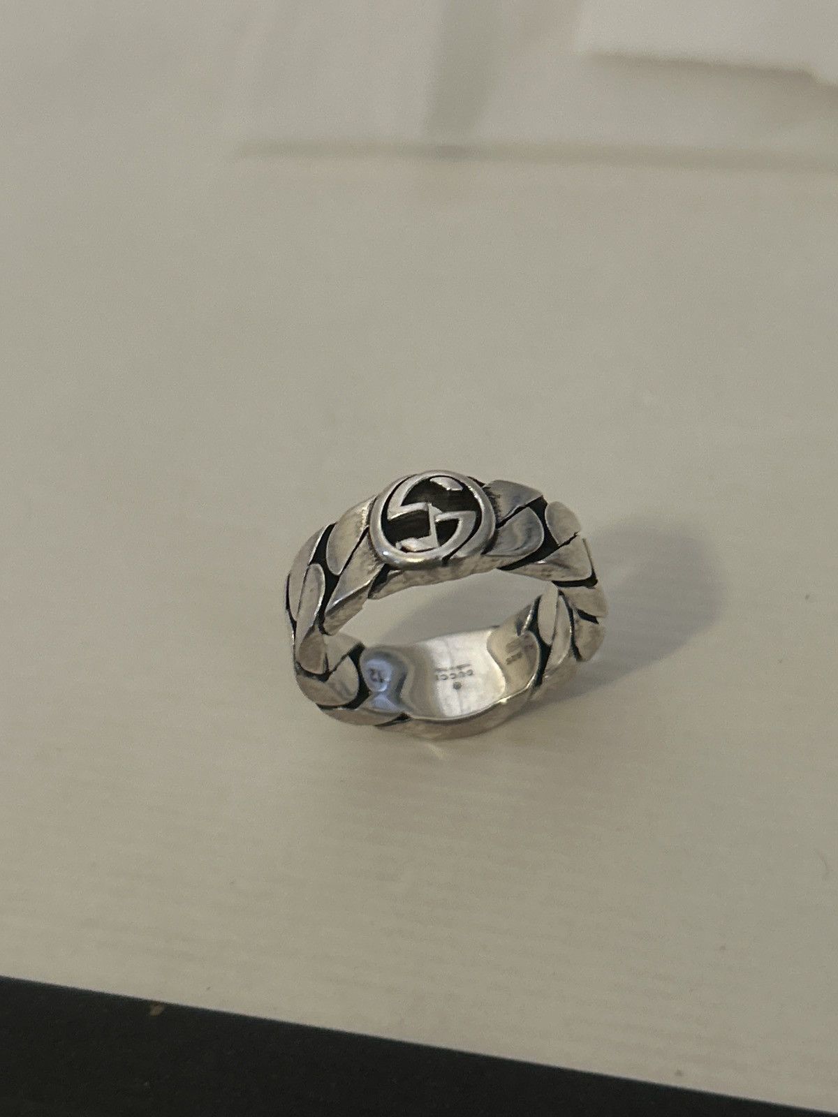 Gucci Gucci Sterling Silver Interlocking Ring Ag 925 678656 Size ONE SIZE - 7 Thumbnail