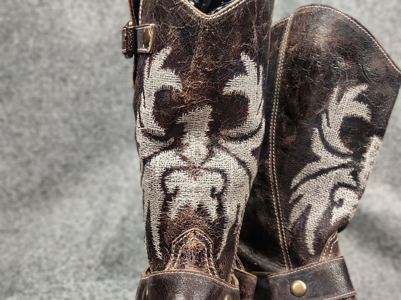 Sancho Boots Vintage Sancho Boots Barbados Textured embroidered leather Size US 6 / IT 36 - 18 Thumbnail